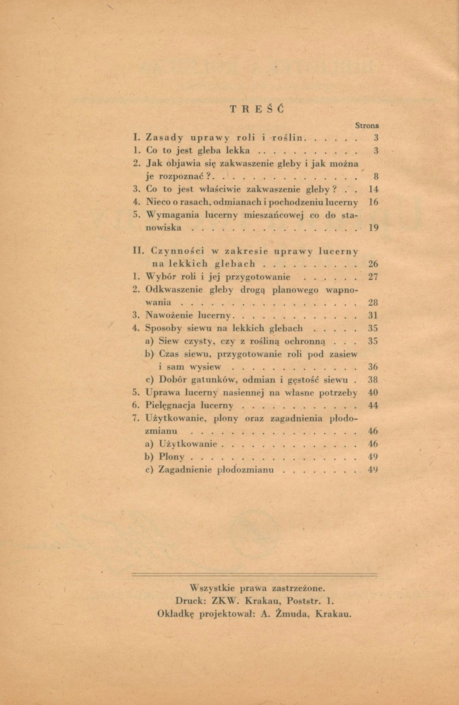 Uprawa lucerny na lekkich glebach, Könekamp Alfred [Kraków 1942]