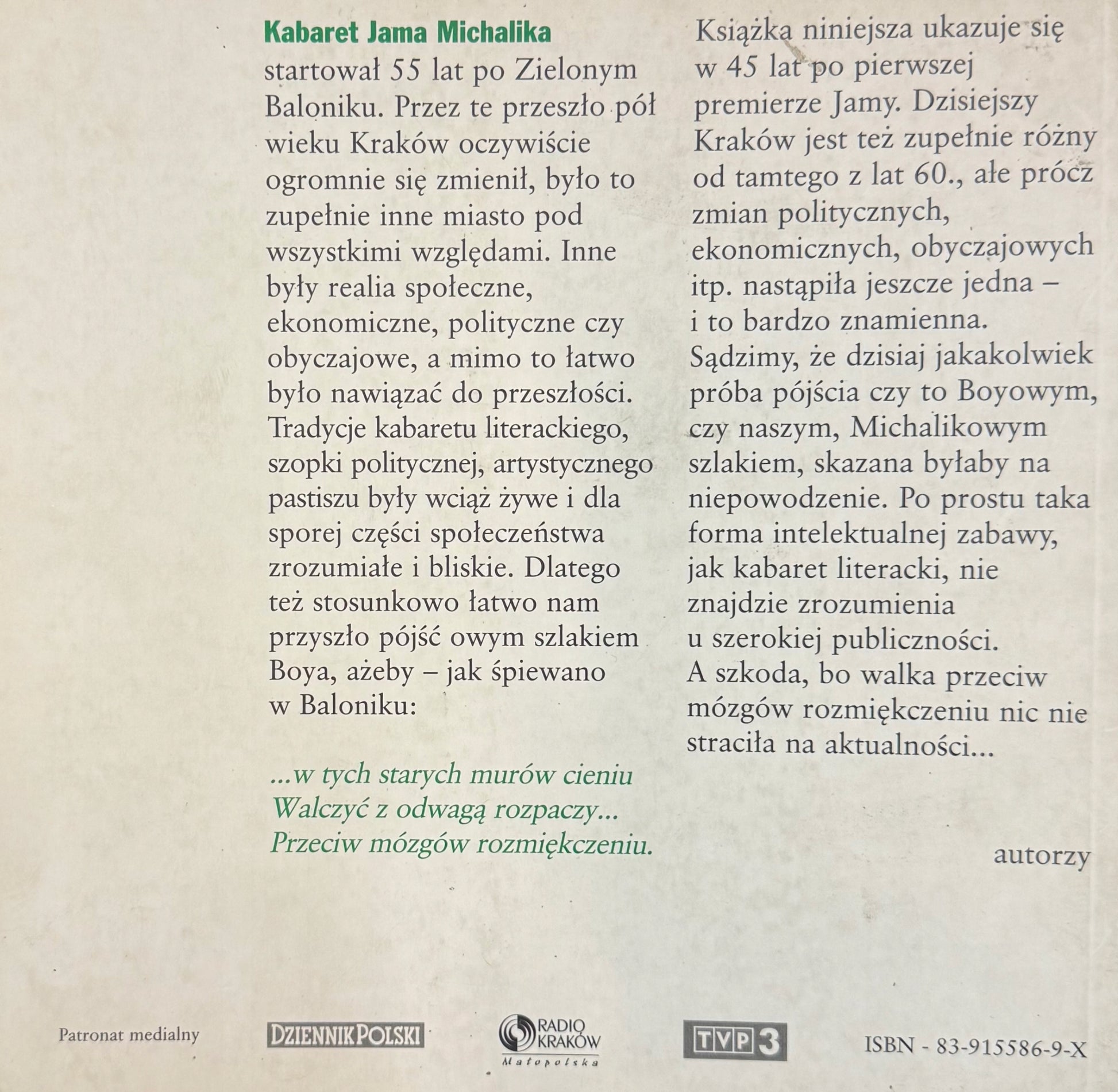 Boyowym szlakiem czyli a to ci kabaret Halina Kwiatkowska