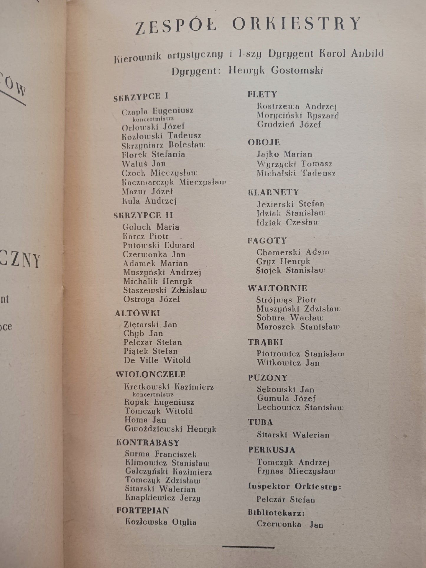 Państwowa Orkiestra Symfoniczna w Kielcach program nr 2 sezon 1962/63