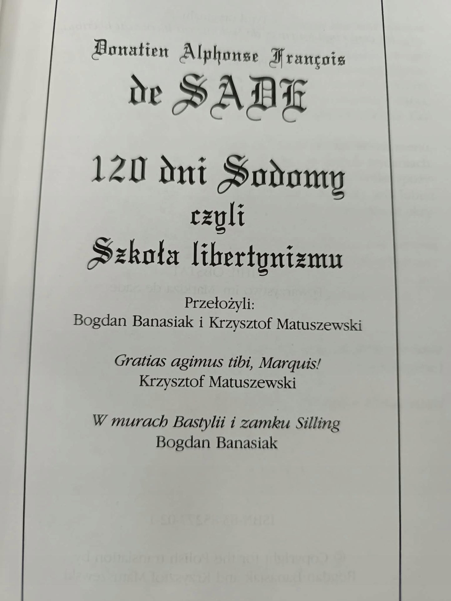 120 dni Sodomy Donatien Alphonse Francois De Sade