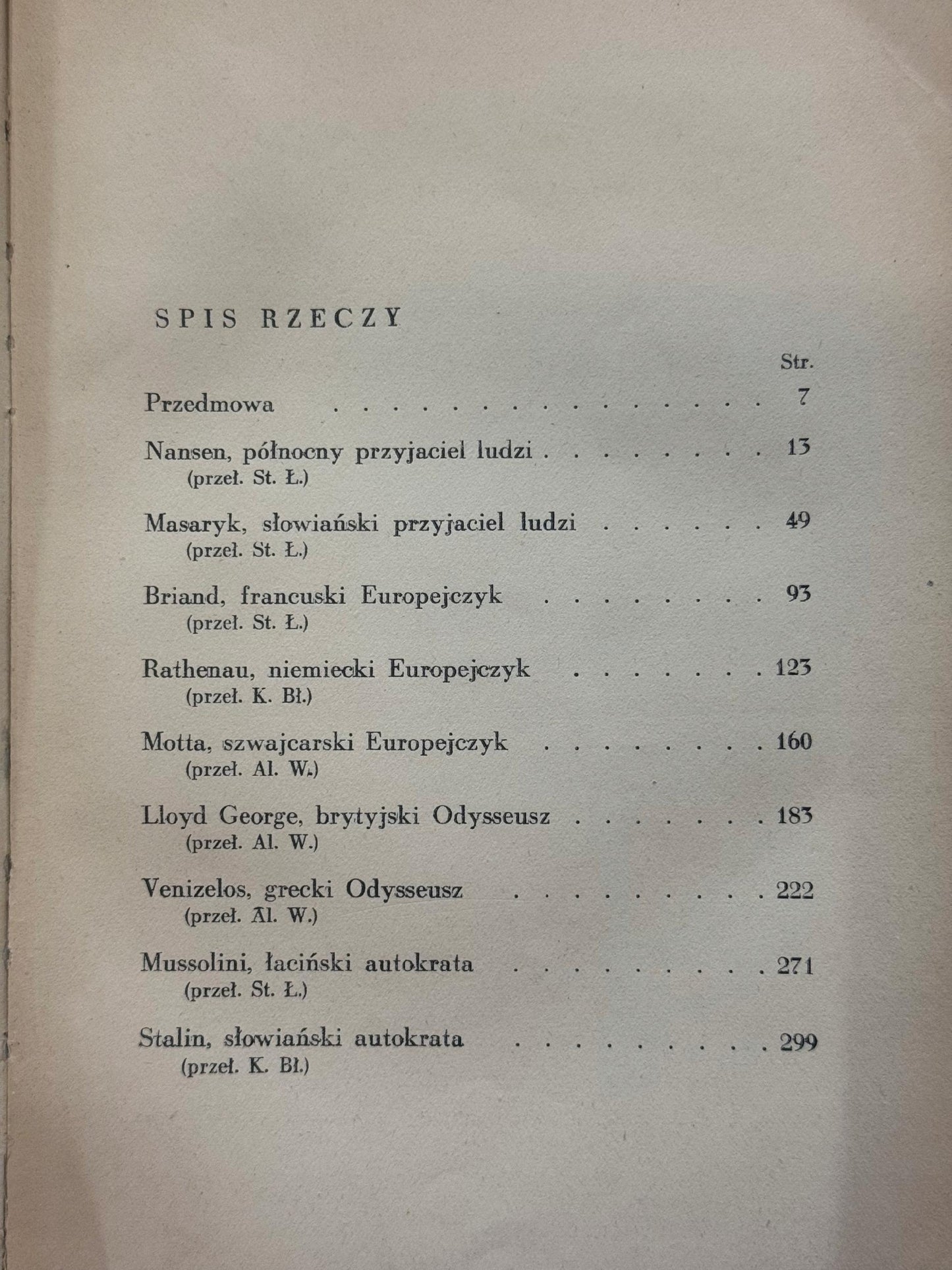 Wodzowie Europy. Szkice z natury Emil Ludwig [wydanie przedwojenne]