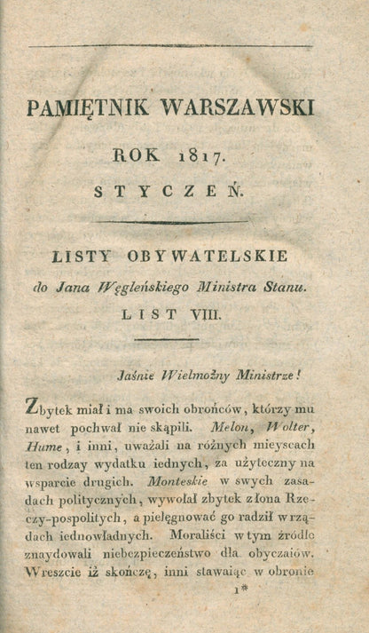 Pamiętnik warszawski czyli dziennik nauk i umiejętności Rok trzeci [1817]