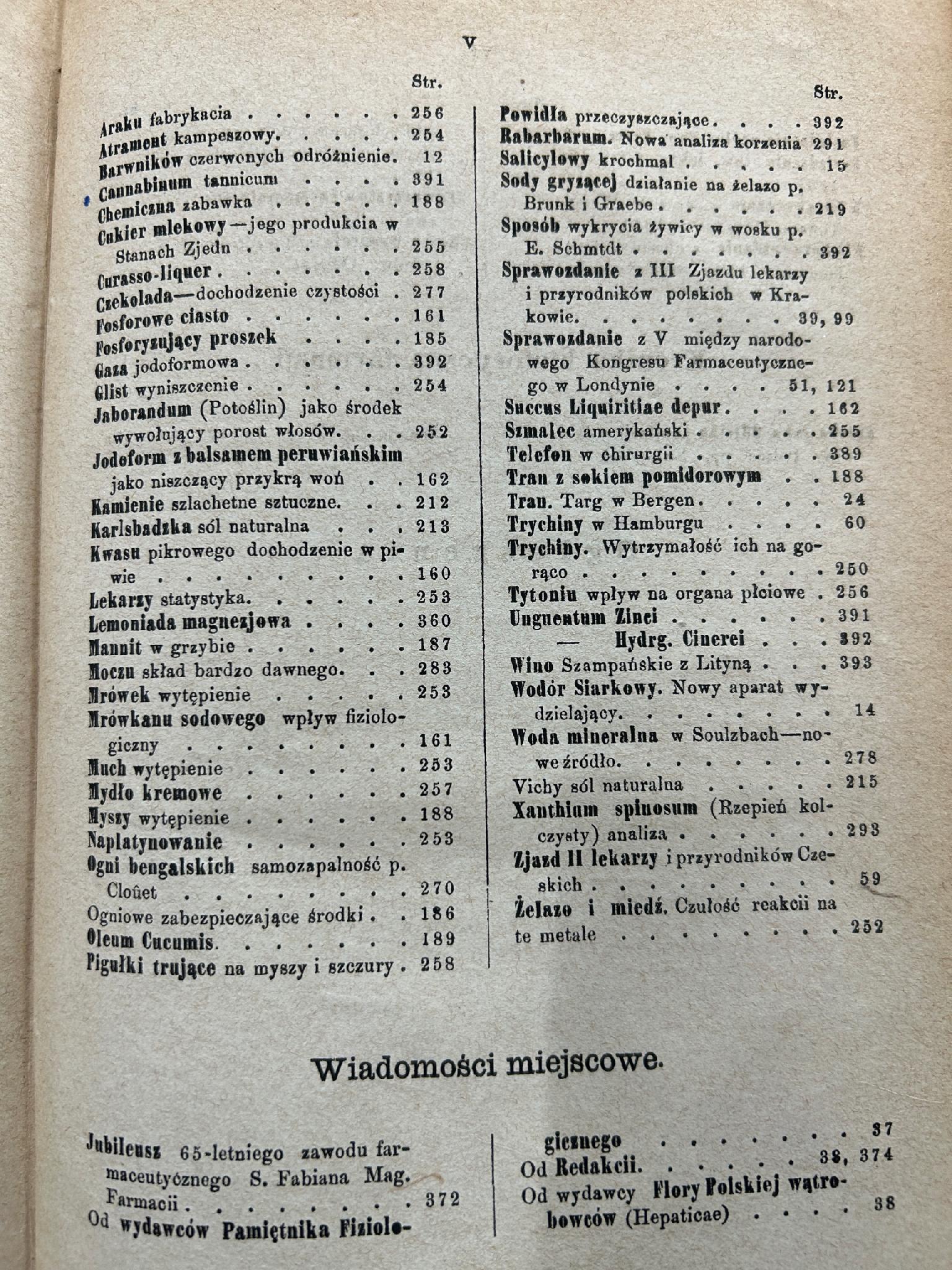 Wiadomości farmaceutyczne Tom IX - pod redakcją Jana Mrozowskiego [1882 r.]