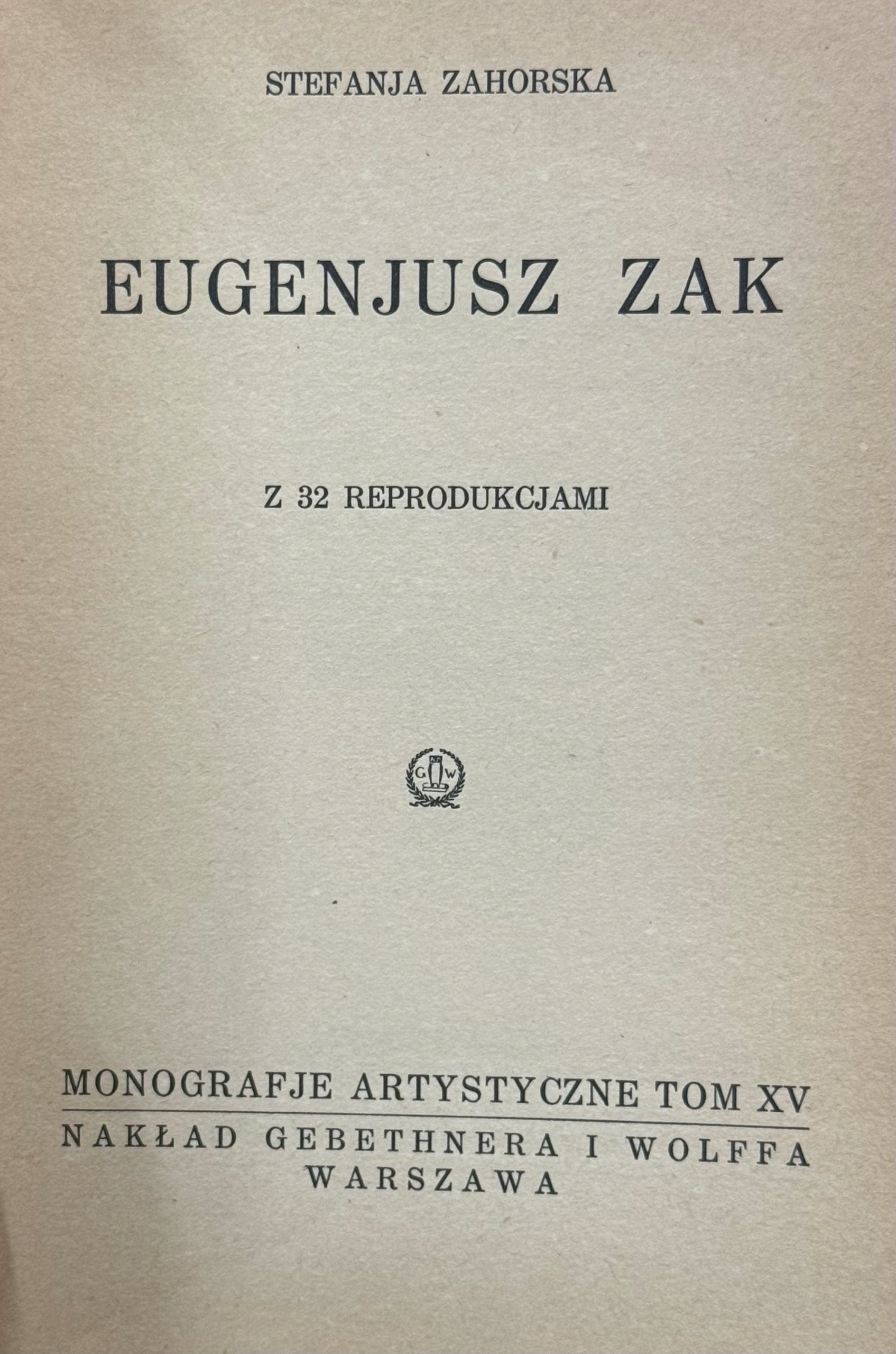 Eugenjusz Zak Zahorska Stefanja [1927]