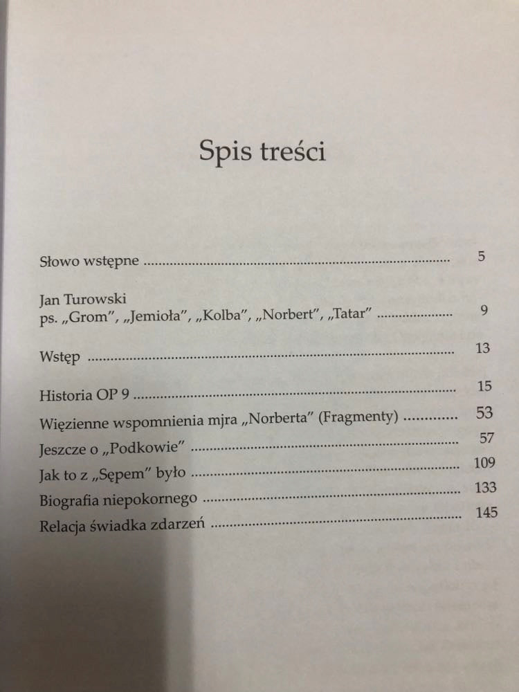 Historia OP 9 - Jan Turowski