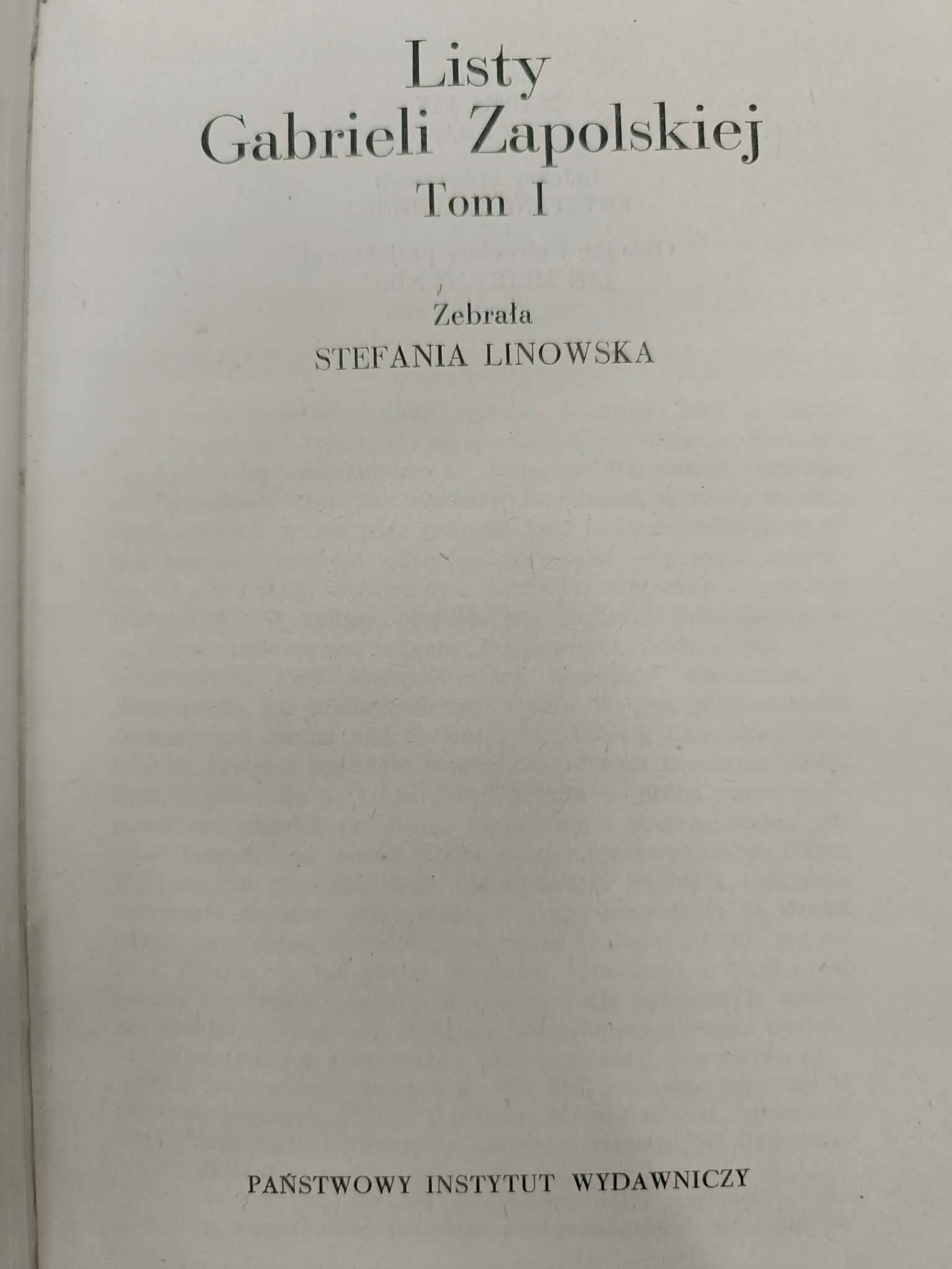 Listy Gabrieli Zapolskiej Tom 1-2 [projekt obwoluty: Jan Młodożeniec]