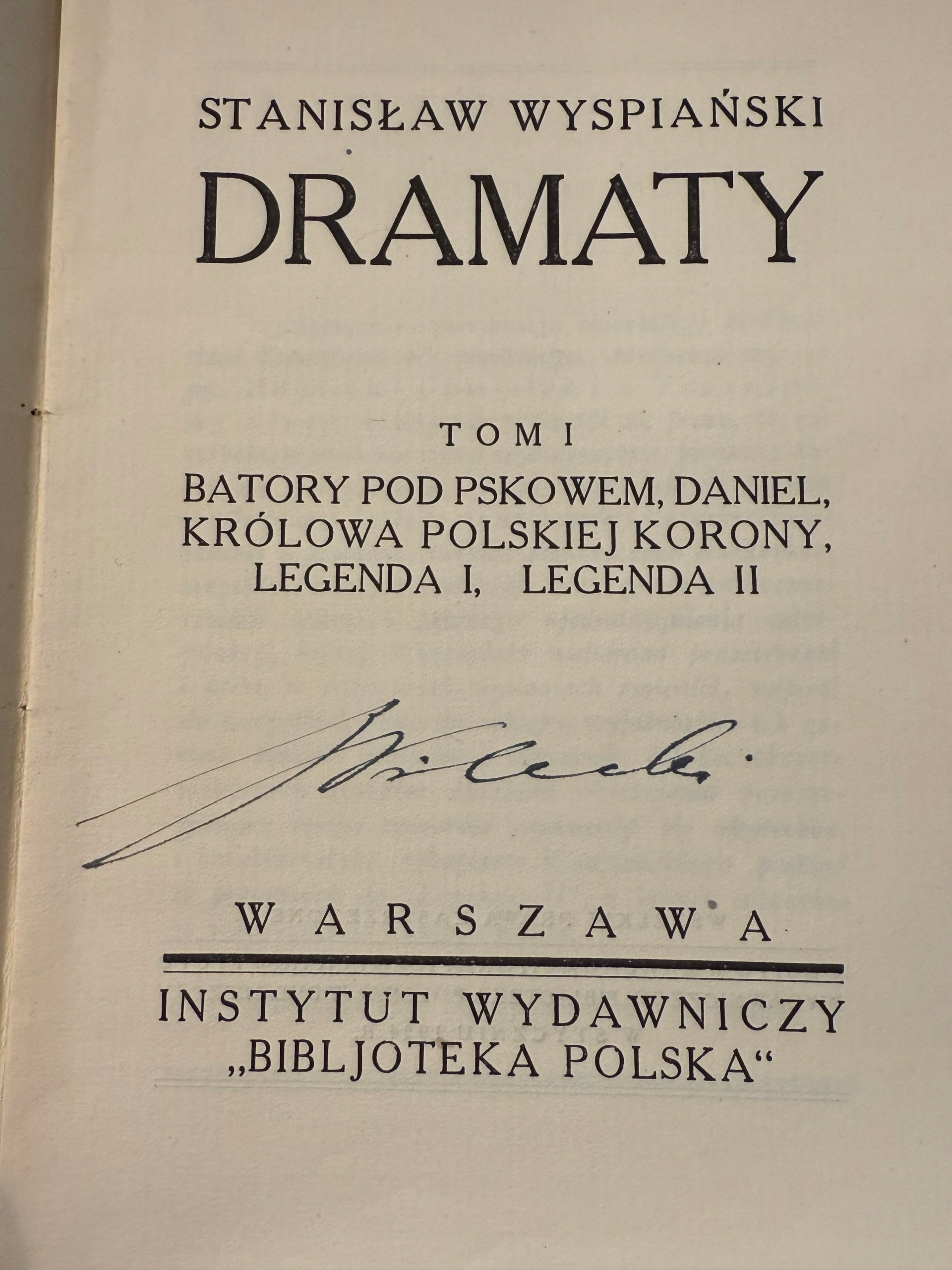 Dzieła Tom pierwszy Stanislaw Wyspiański [1924 r.]