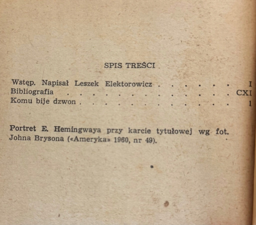 Komu bije dzwon Ernest Hemingway [Biblioteka Narodowa]