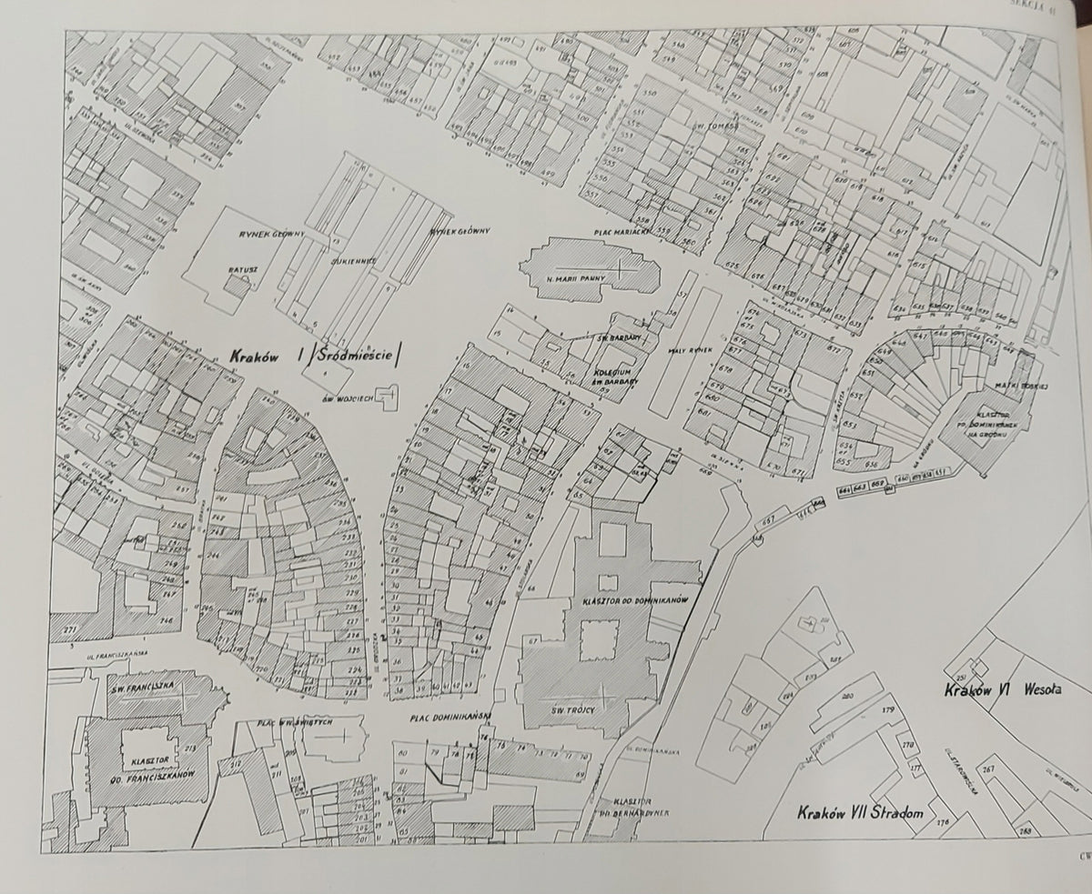 Plan miasta Krakowa Ignacego Endere z lat 1802 - 1808. tzw. Senacki