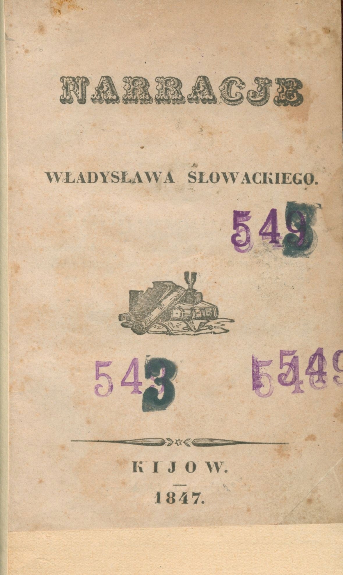 Słowacki Władysław- Narracje [późny romantyzm][Kijów 1847]