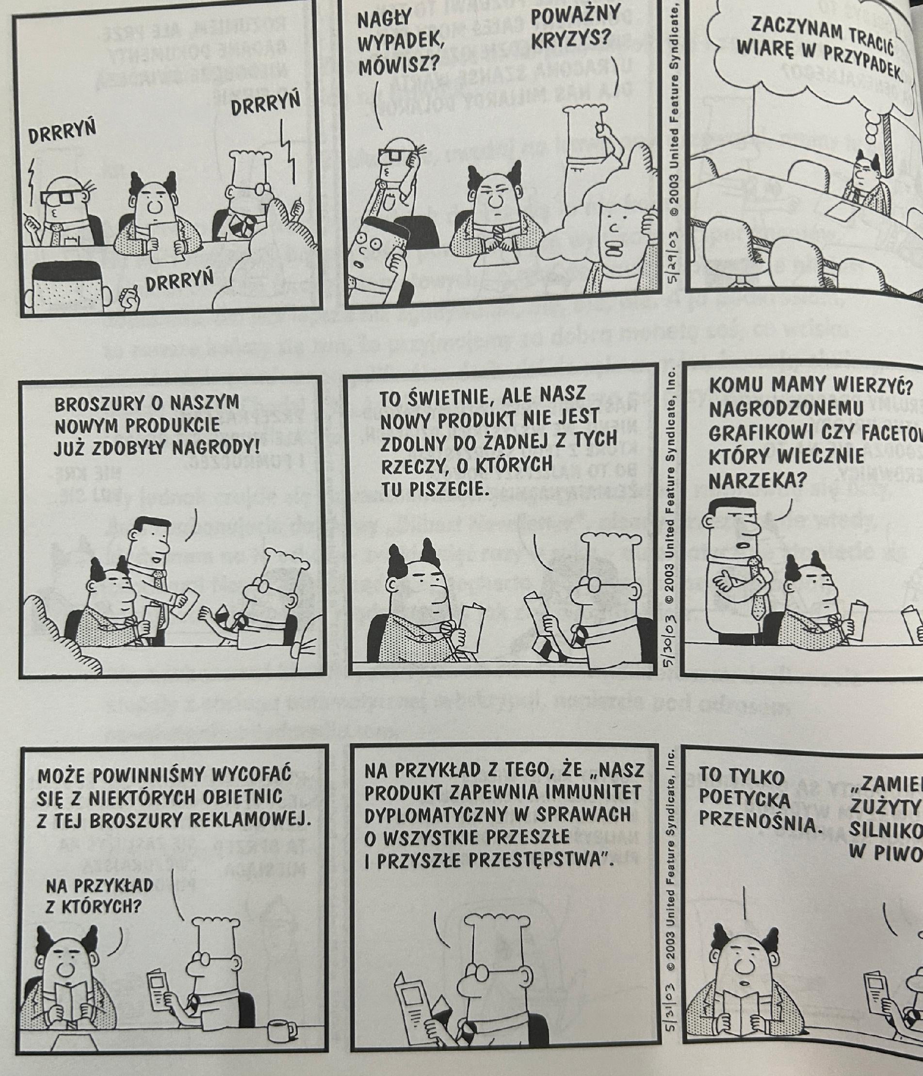 Nie stójcie tam, gdzie spadnie kometa i wytryśnie ropa naftowa-Scott Adams