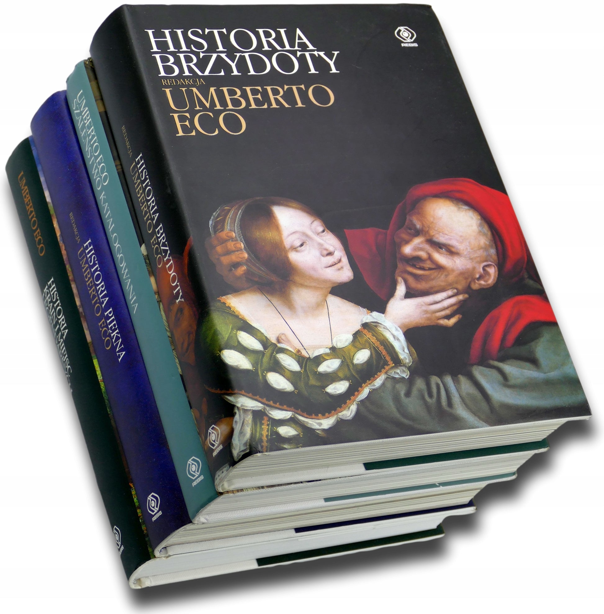 Zestaw 4 książek Umberto Eco: Historia Piękna/Brzydoty, Szaleństwo [...]