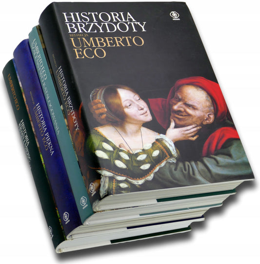 Zestaw 4 książek Umberto Eco: Historia Piękna/Brzydoty, Szaleństwo [...]