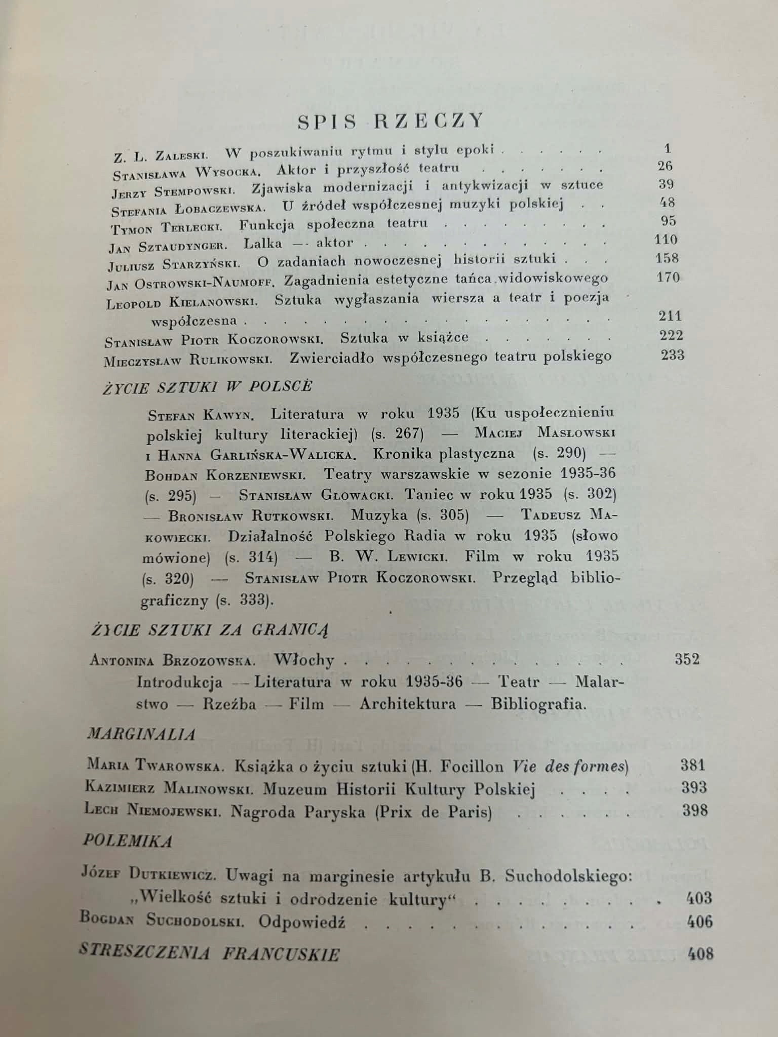 Życie sztuki Rocznik III - pod redakcją Z.L. Zaleskiego [1938 r.]