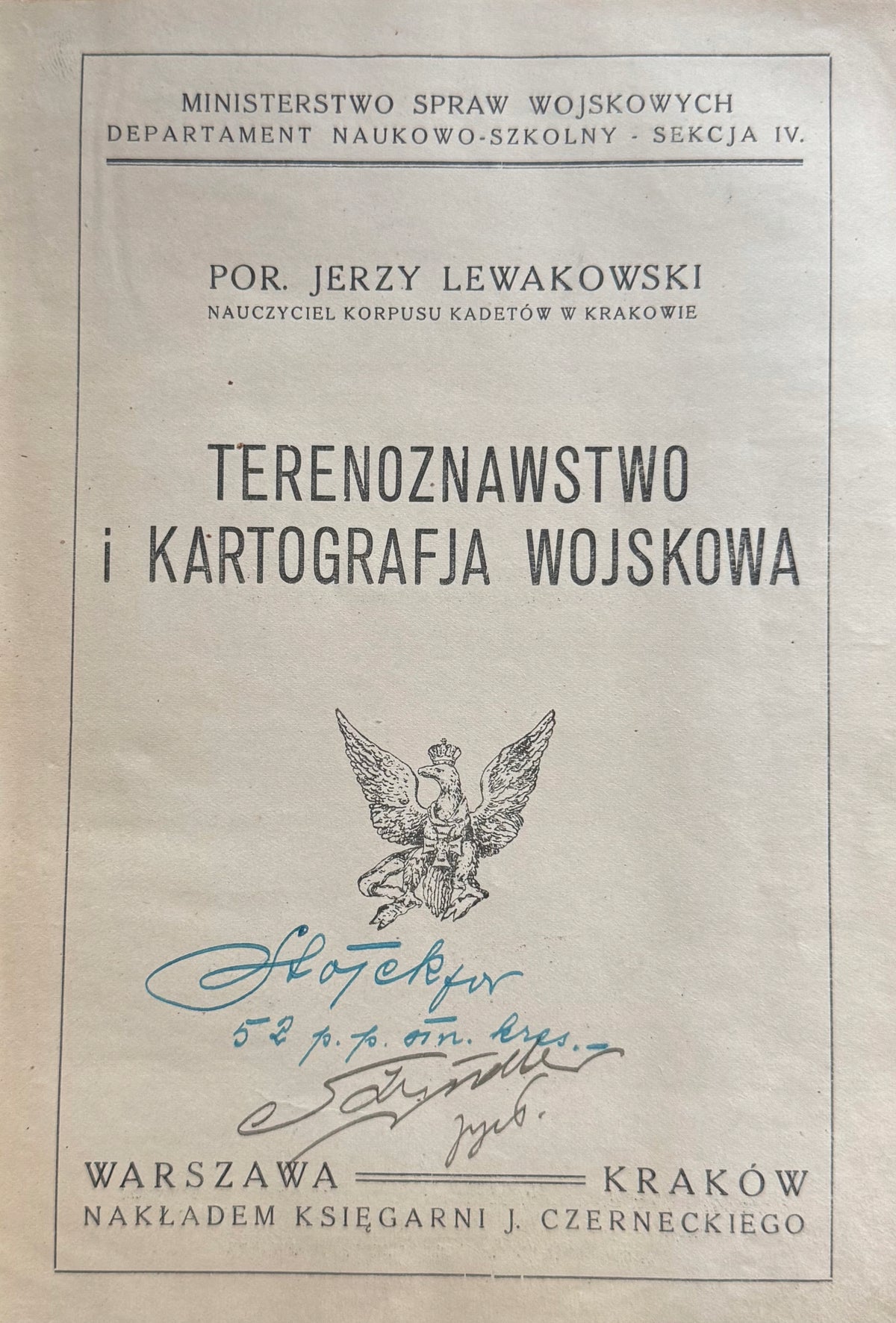 Terenoznawstwo i kartografja wojskowa Jerzy Lewakowski [1930]
