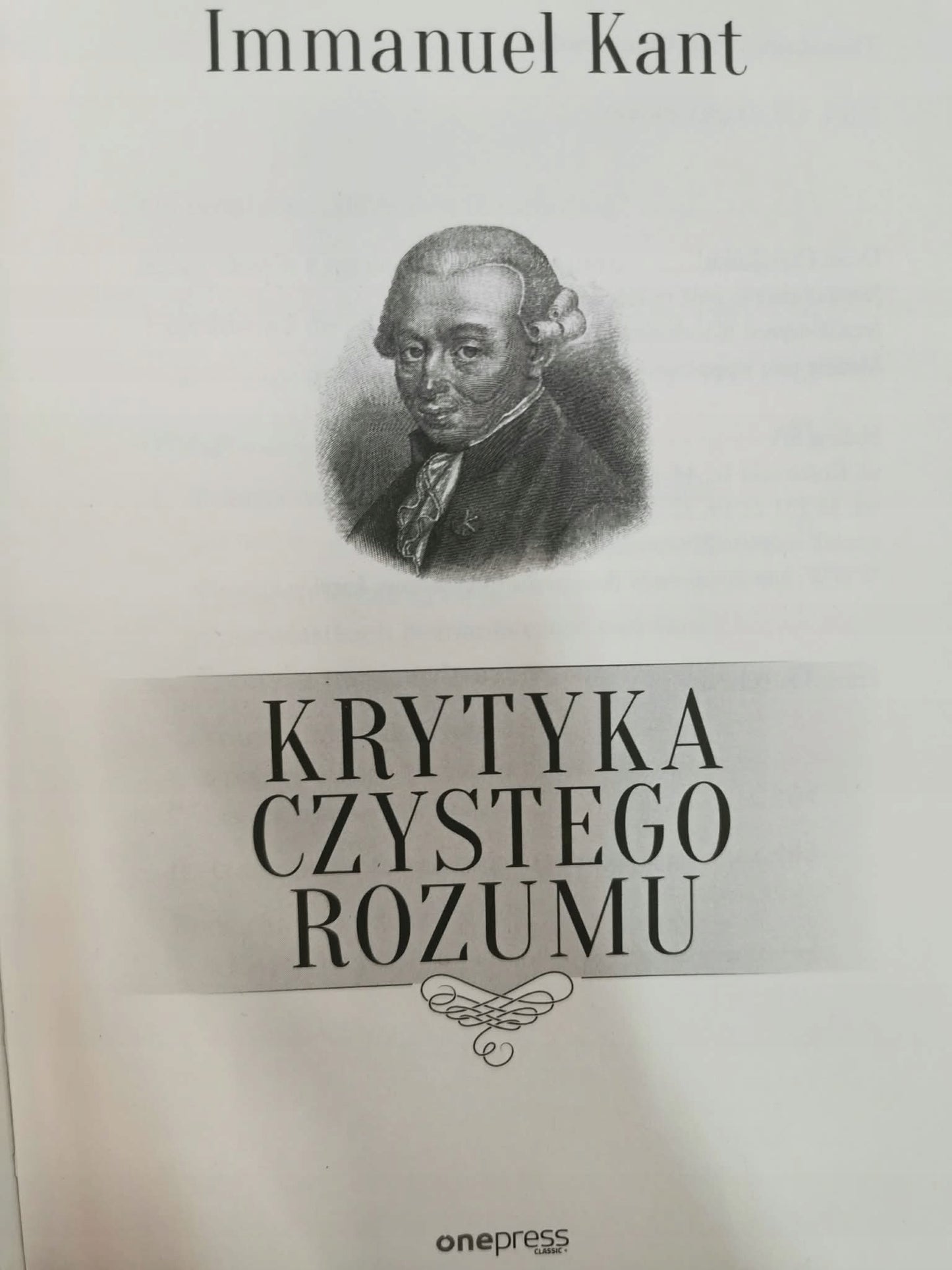 Krytyka czystego rozumu, Kant Immanuel