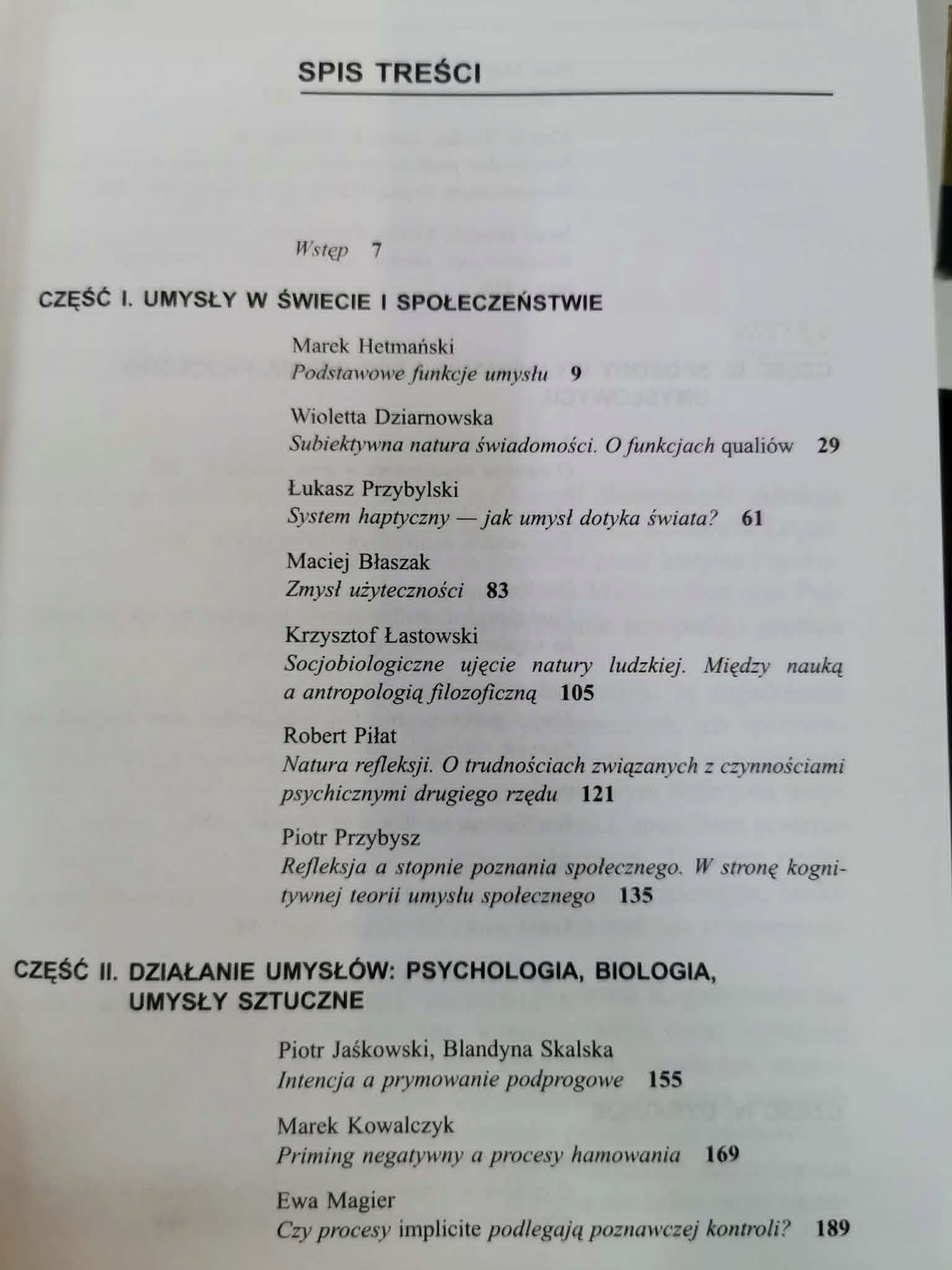 Zestaw: Modele umysłu/ Umysł a rzeczywistość/ Funkcje umysłu