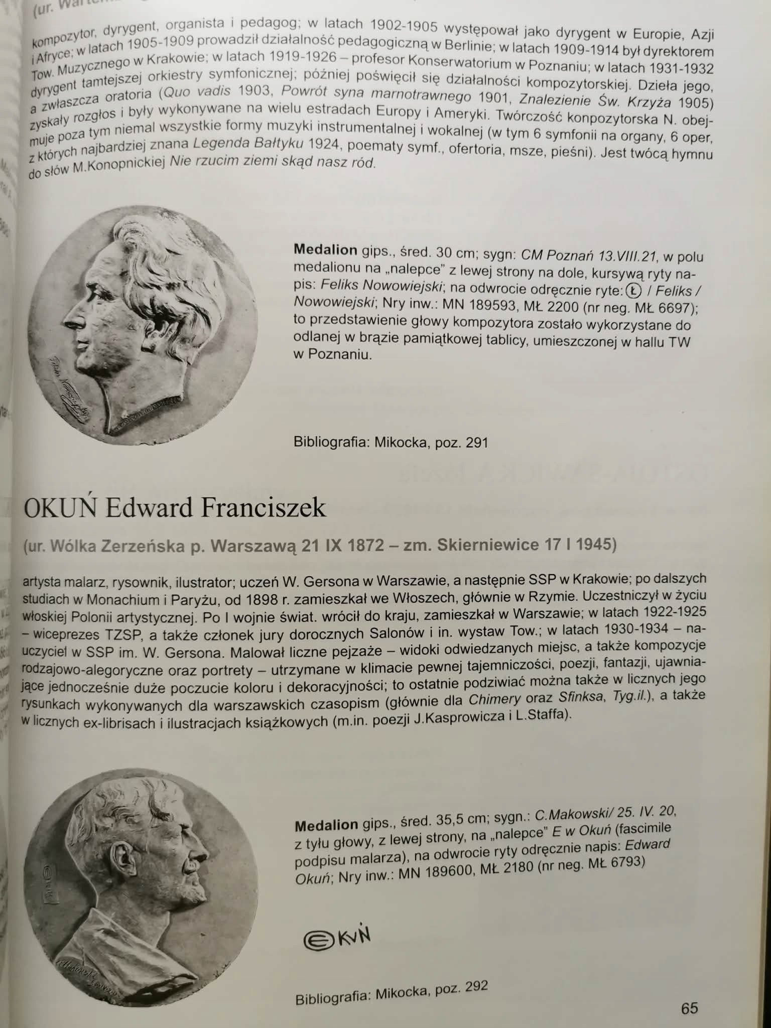 Medaliony i plakiety, Czesław Makowski