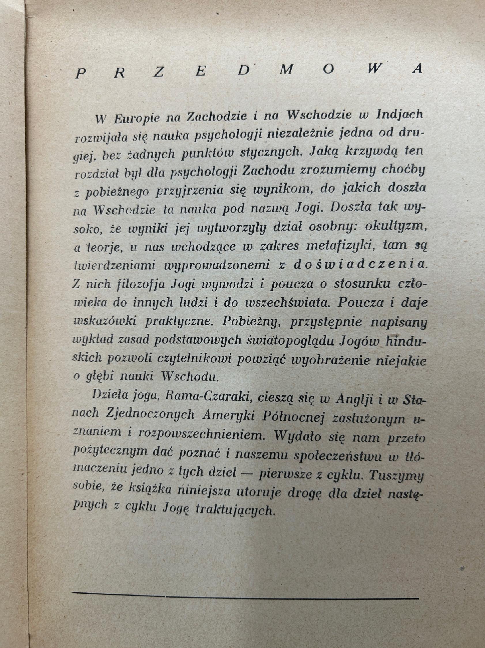 Filozofja jogi i okultyzm wschodni -Jogi Rama-Czaraka [wydanie predwojenne]