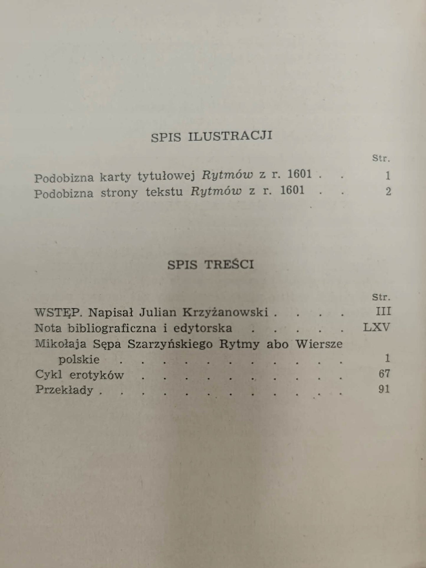 Mikołaj Sęp Szarzyński, Rytmy albo wiersze polskie [Biblioteka Narodowa]