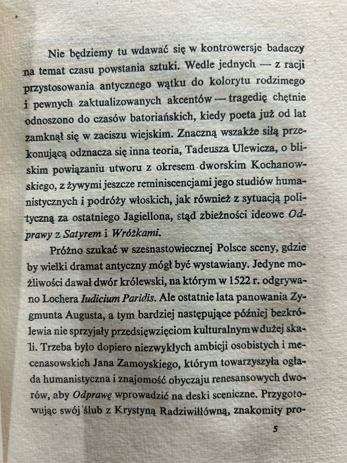 Odprawa posłów greckich i jej pierwodruk - Jan Kochanowski