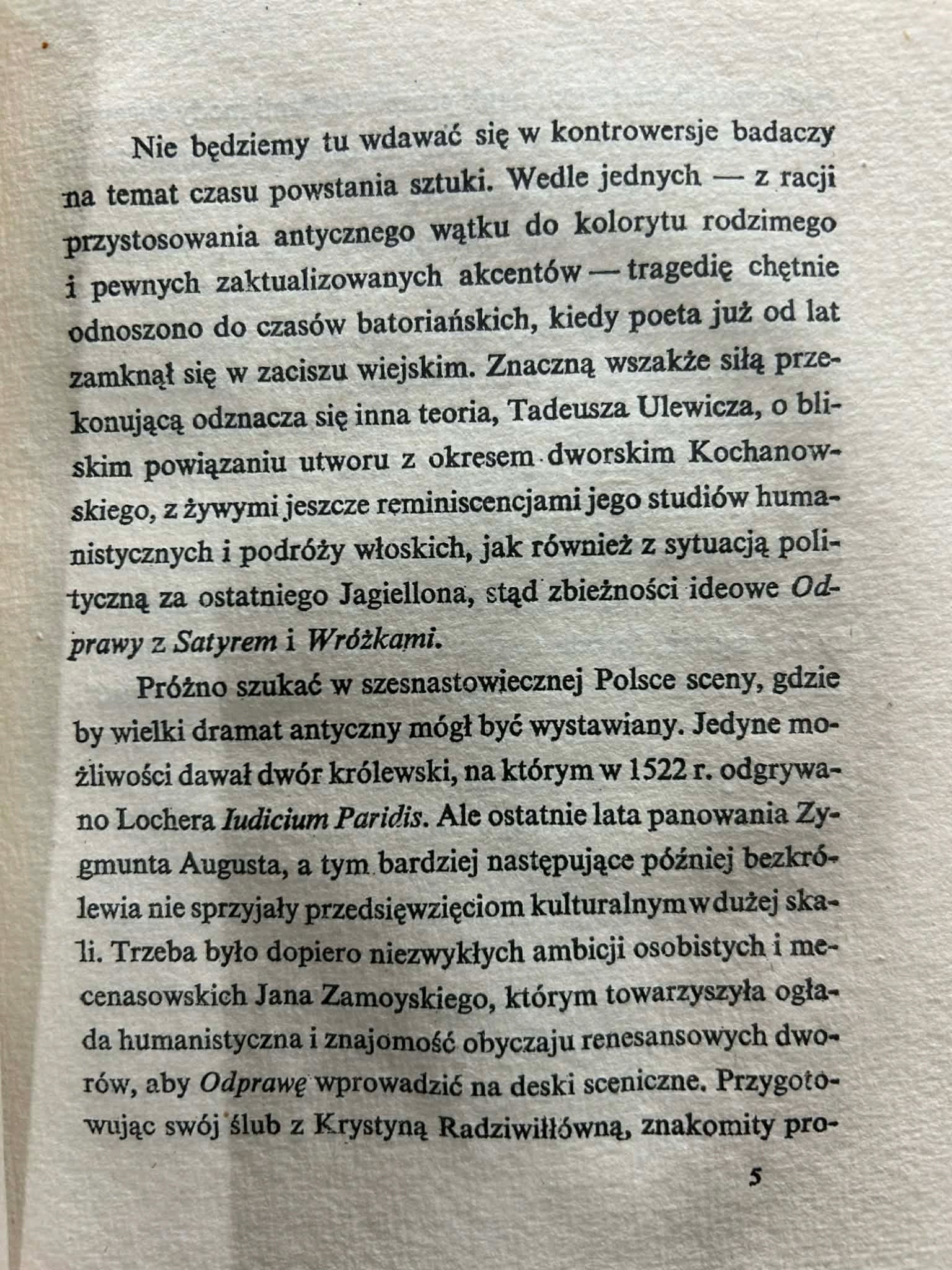 Odprawa posłów greckich i jej pierwodruk - Jan Kochanowski