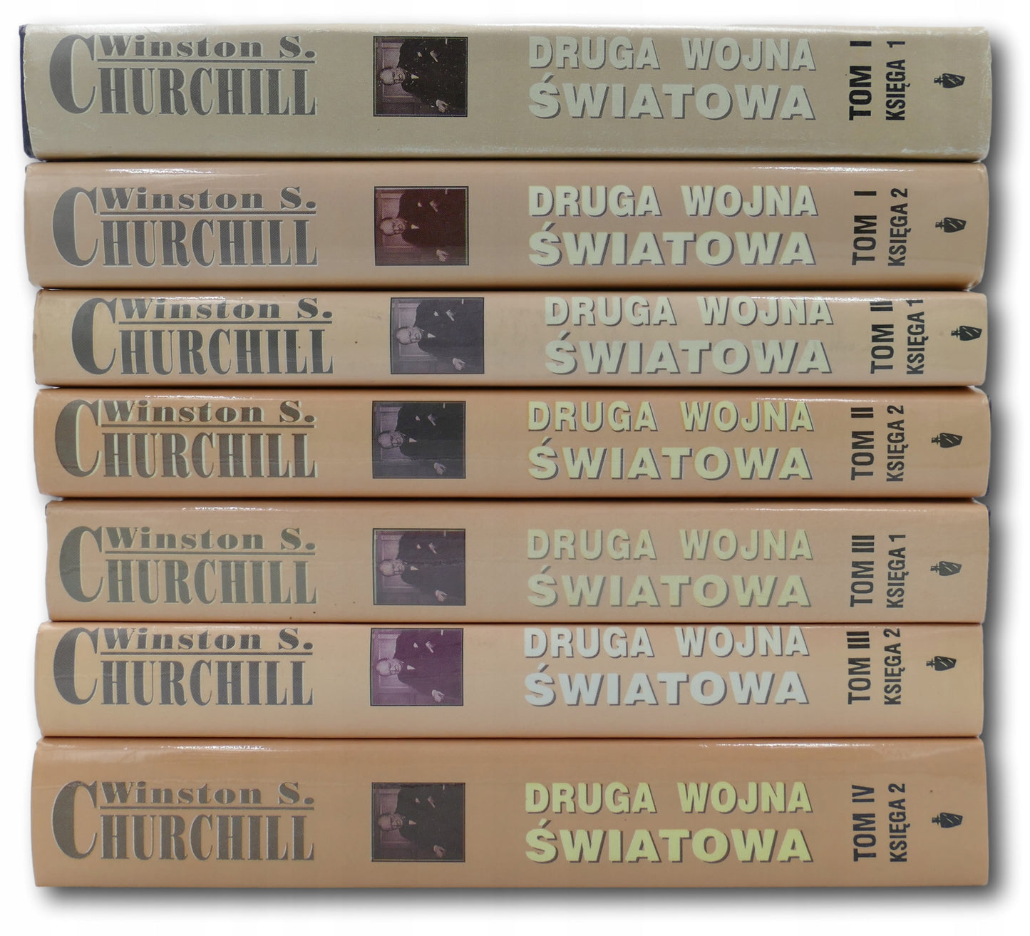 Zestaw Druga wojna światowa Winston Churchill tomy I-IV x7