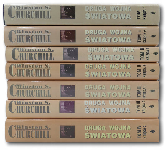 Zestaw Druga wojna światowa Winston Churchill tomy I-IV x7