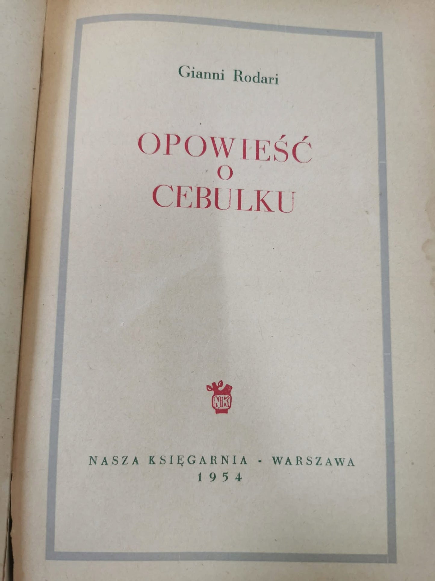 Opowieść o Cebulku, Gianni Rodari [autograf tłumaczki Zofii Ernst]