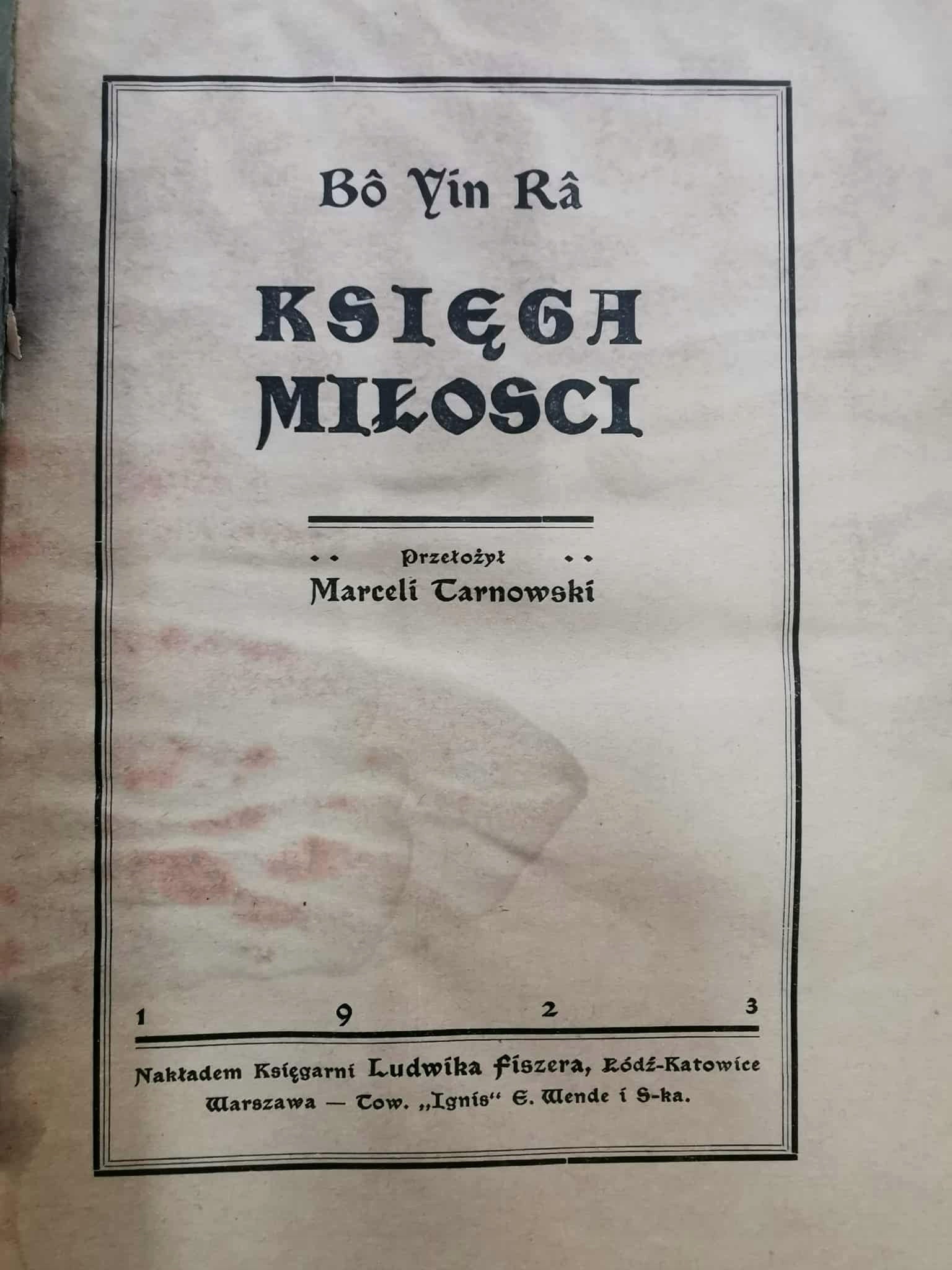 Księga miłości, Bo Yin Ra [1923]