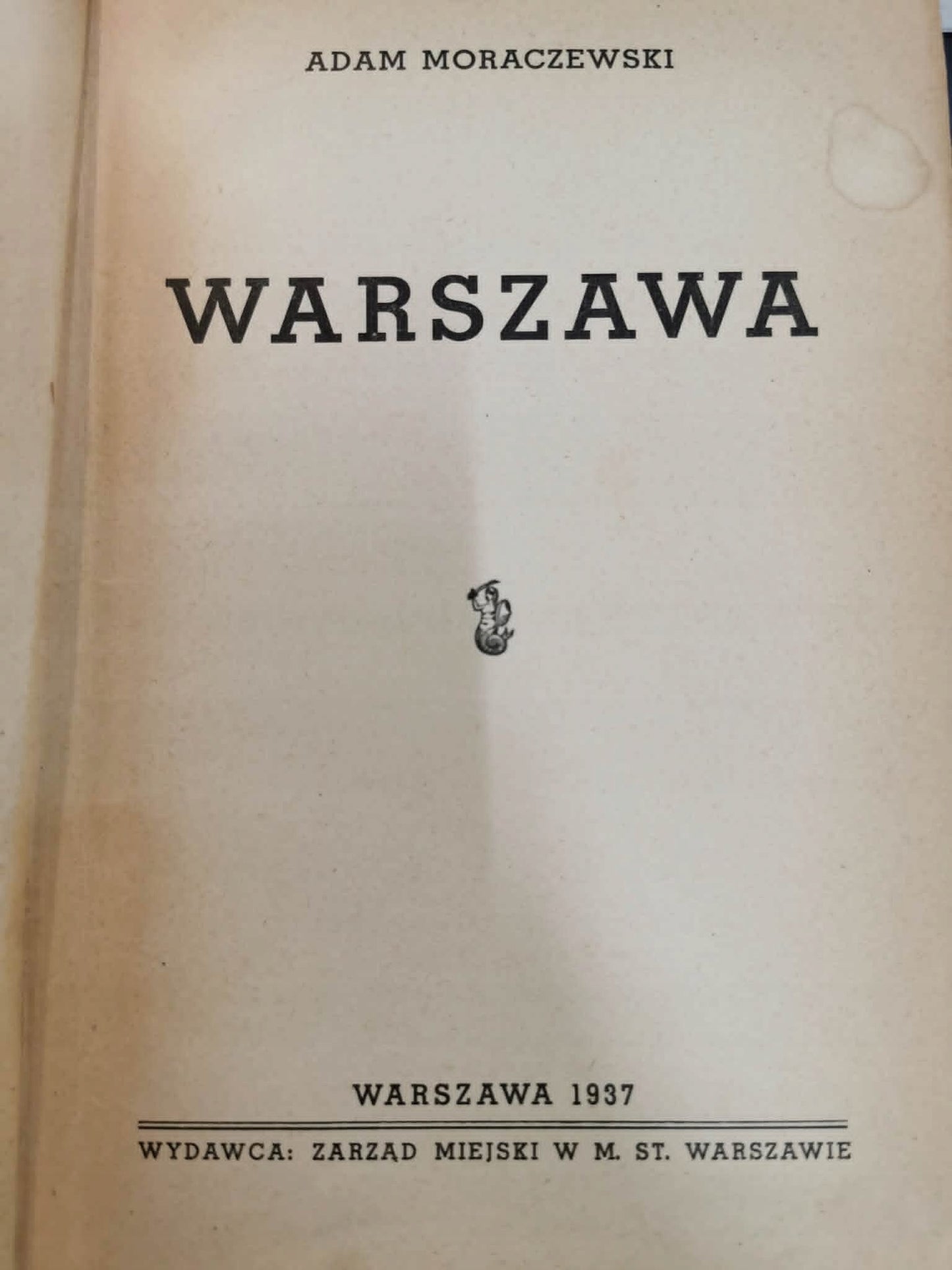 Warszawa, Adam Moraczewski [1937]