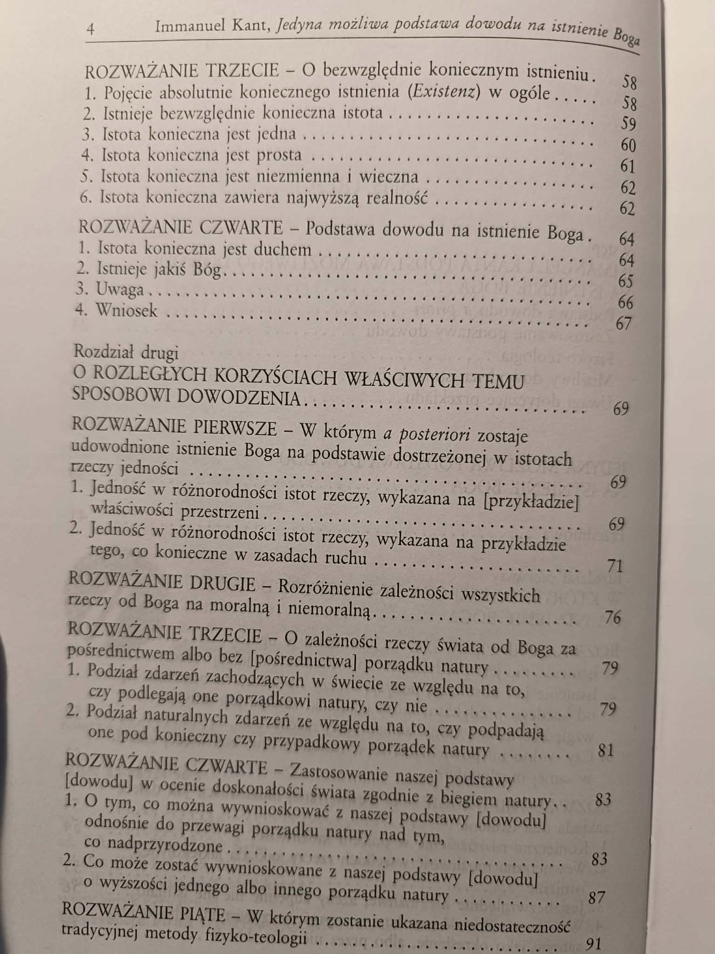 JEDYNA MOŻLIWA PODSTAWA DOWODU NA ISTNIENIE BOGA Immanuel Kant