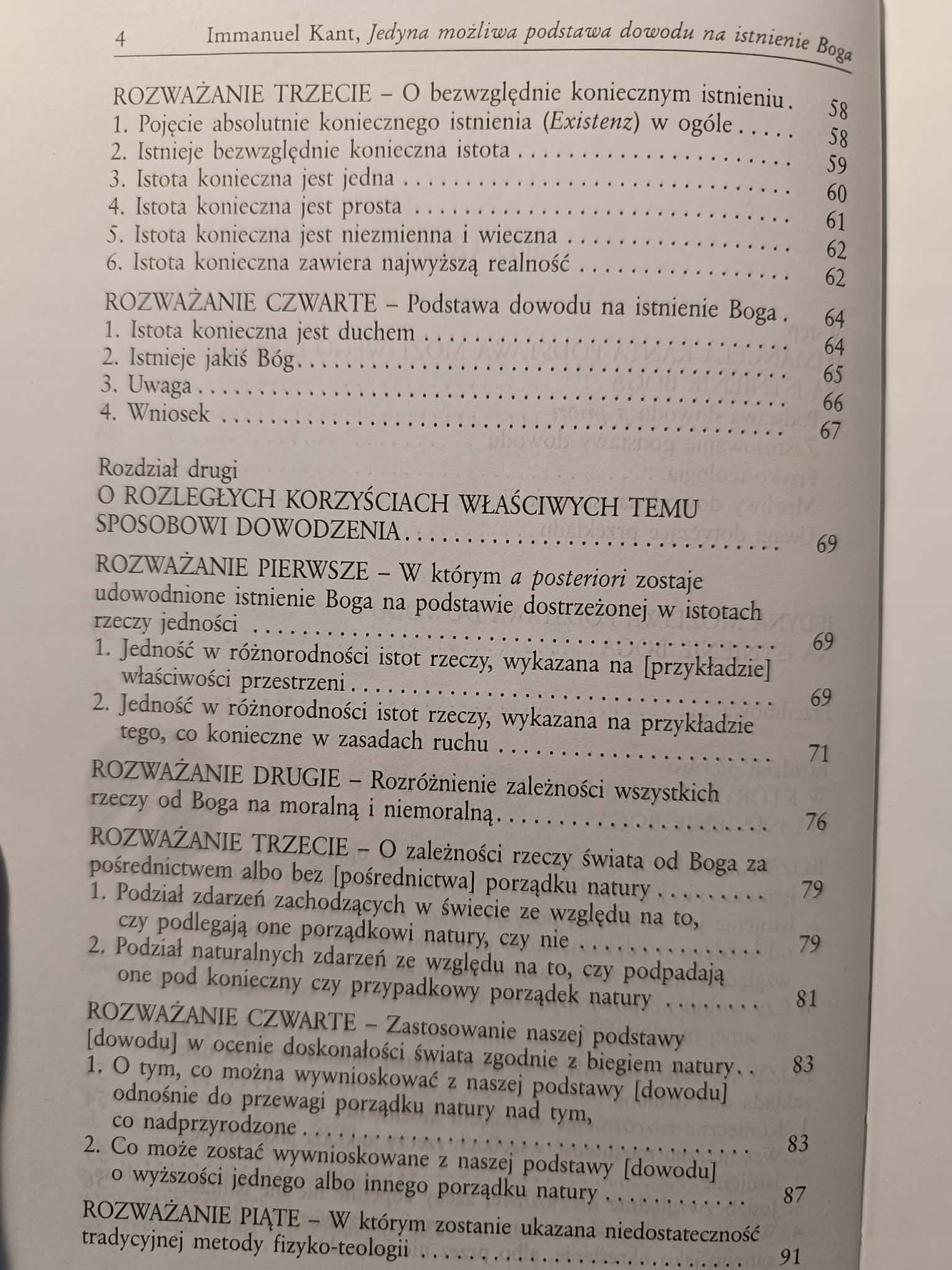 JEDYNA MOŻLIWA PODSTAWA DOWODU NA ISTNIENIE BOGA Immanuel Kant