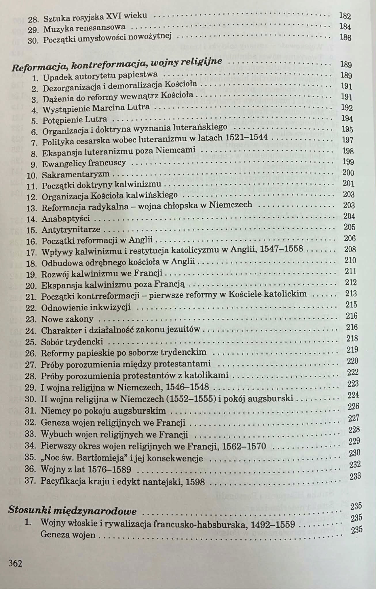 Historia powszechna Wiek XVI Andrzej Wyczański