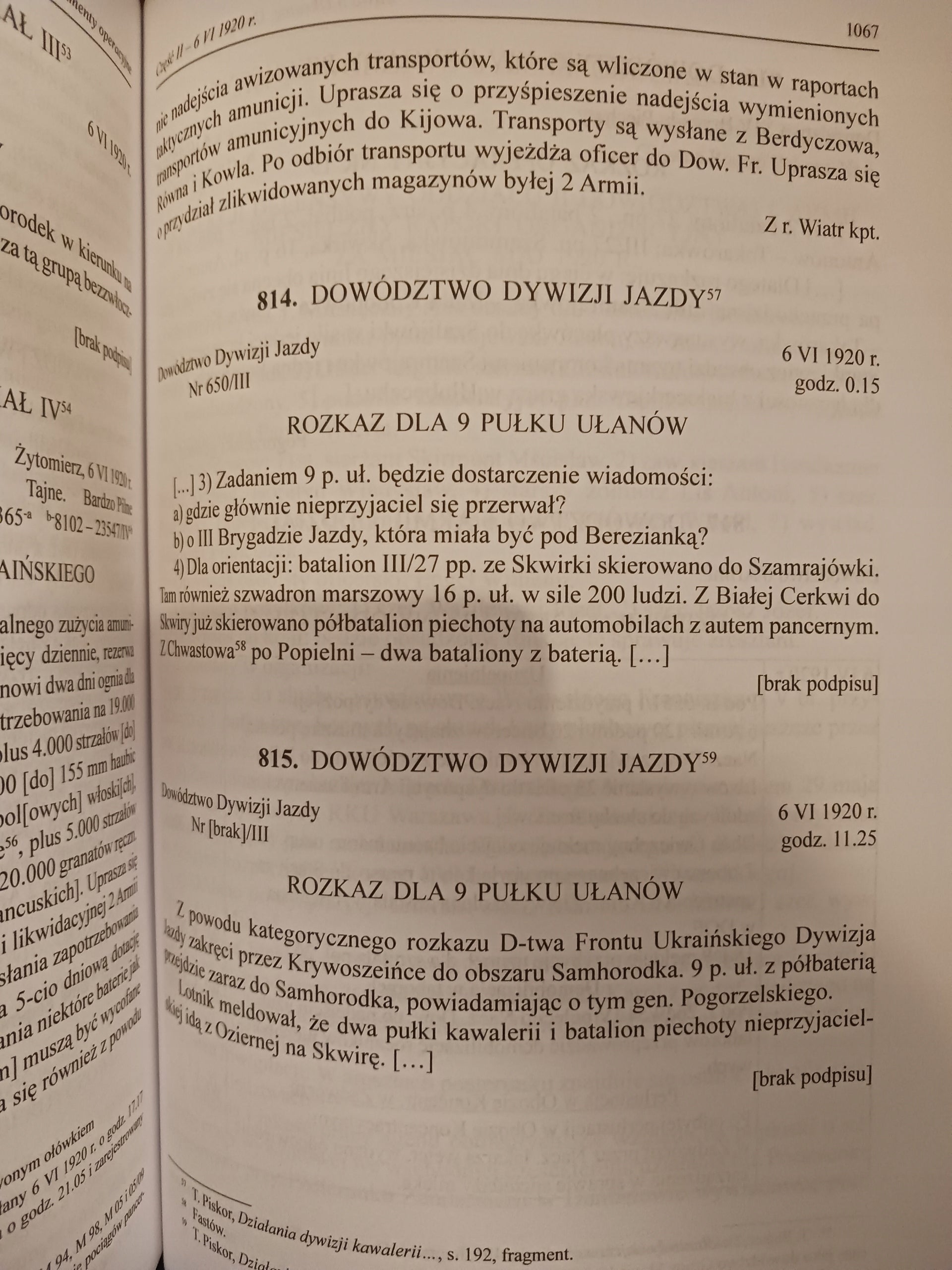 Bitwa o Ukrainę 1920. Dokumenty operacyjne 3 tomy w 4 vol.