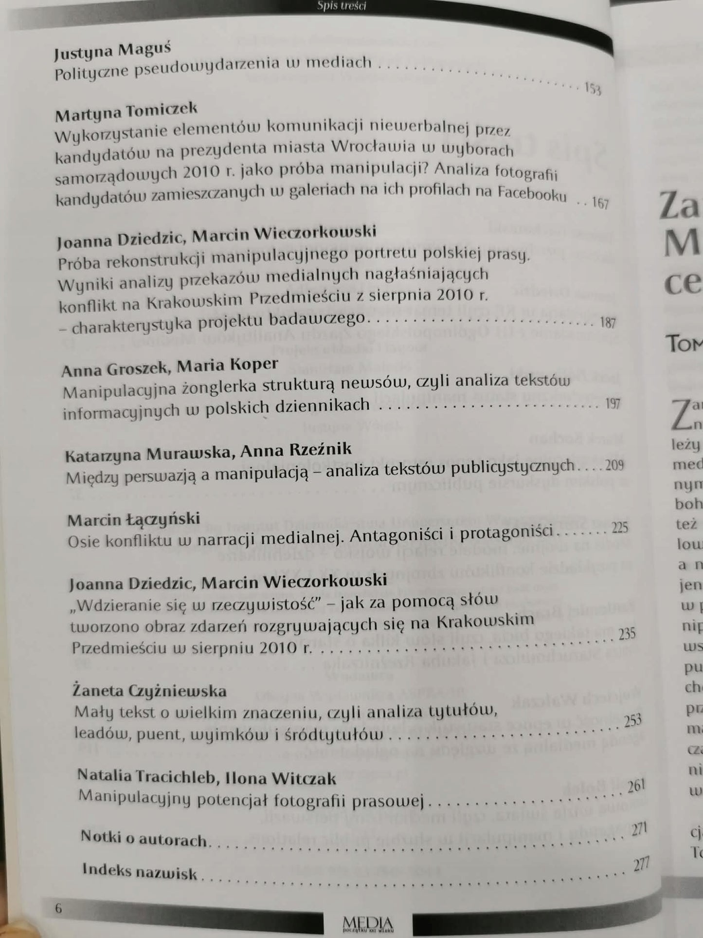 Manipulacja w mediach,Media o manipulacji.Gackowski Tomasz, Dziedzic Joanna