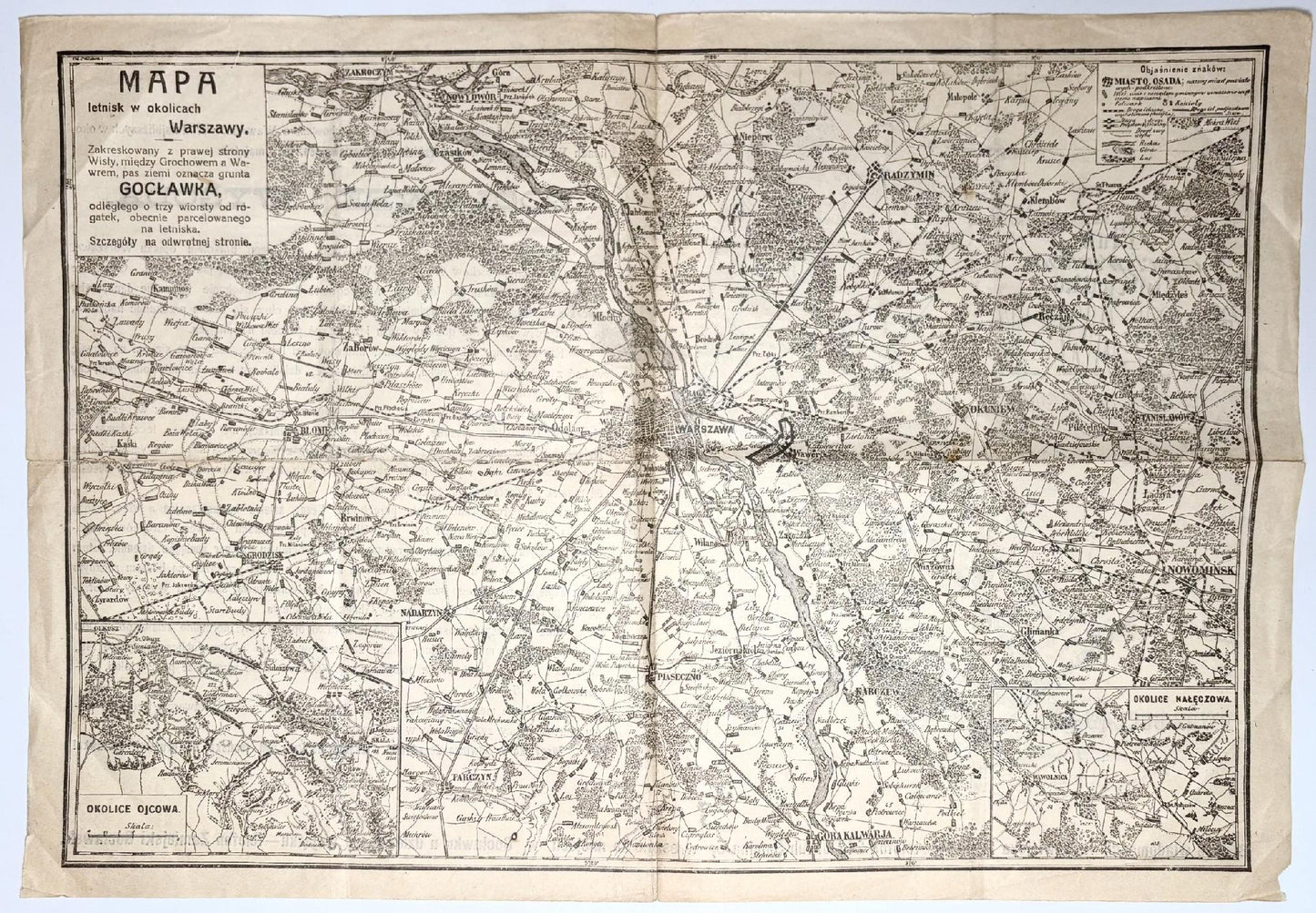 Gocławek pod Warszawą- plan parcelacji majątku [ok.1912 roku]