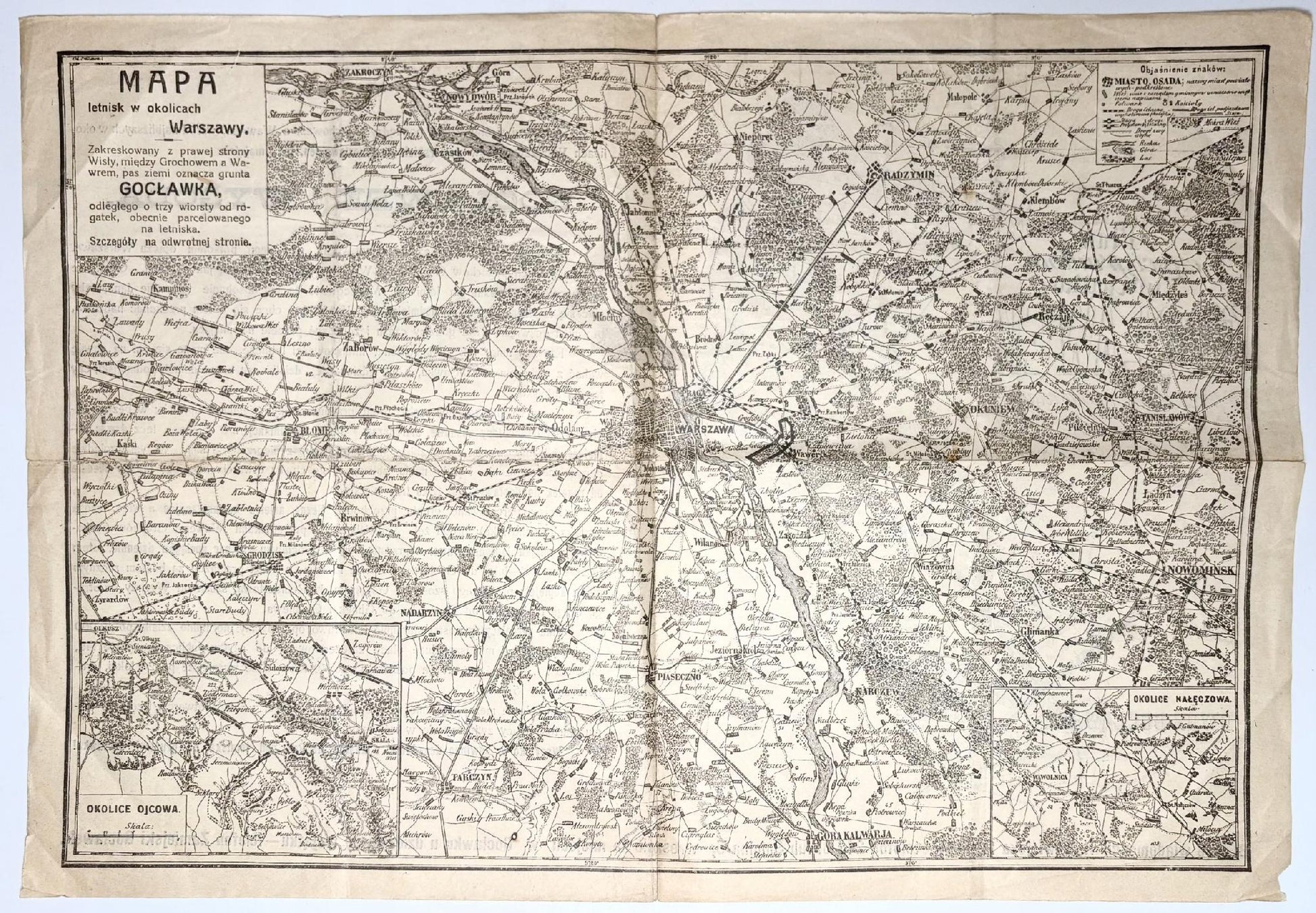 Gocławek pod Warszawą- plan parcelacji majątku [ok.1912 roku]