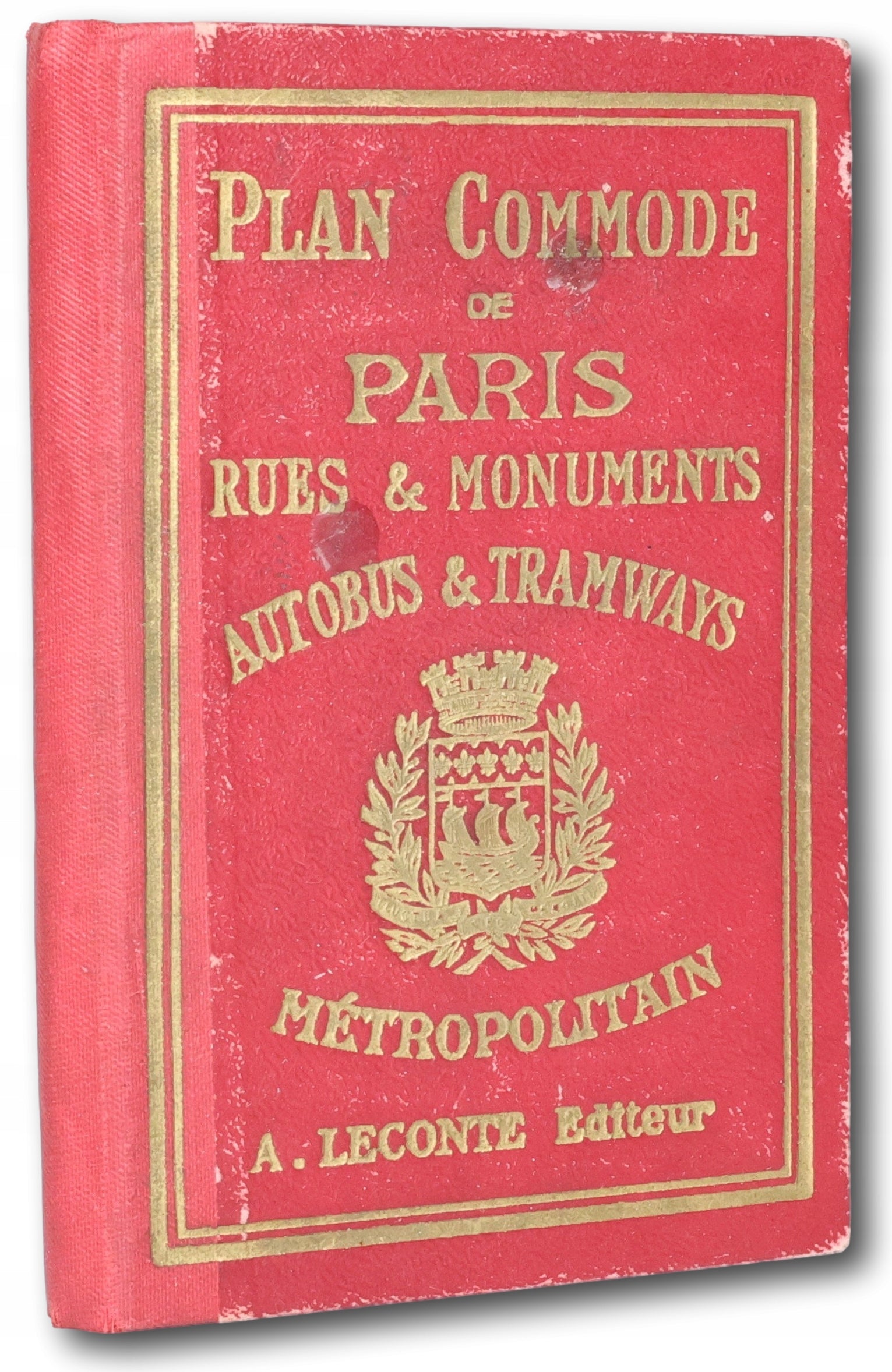 Plan Commode de Paris Rues et Monuments Metropolitain Autobus [Paryż 1933]