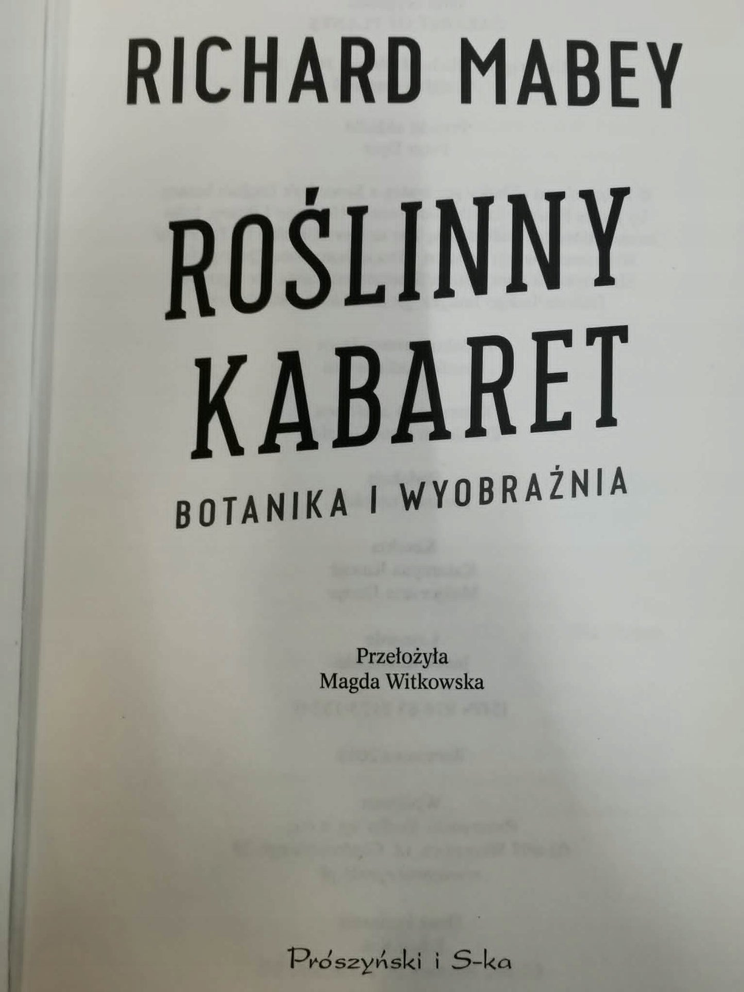 Roślinny kabaret Botanika i wyobraźnia, Richard Mabey