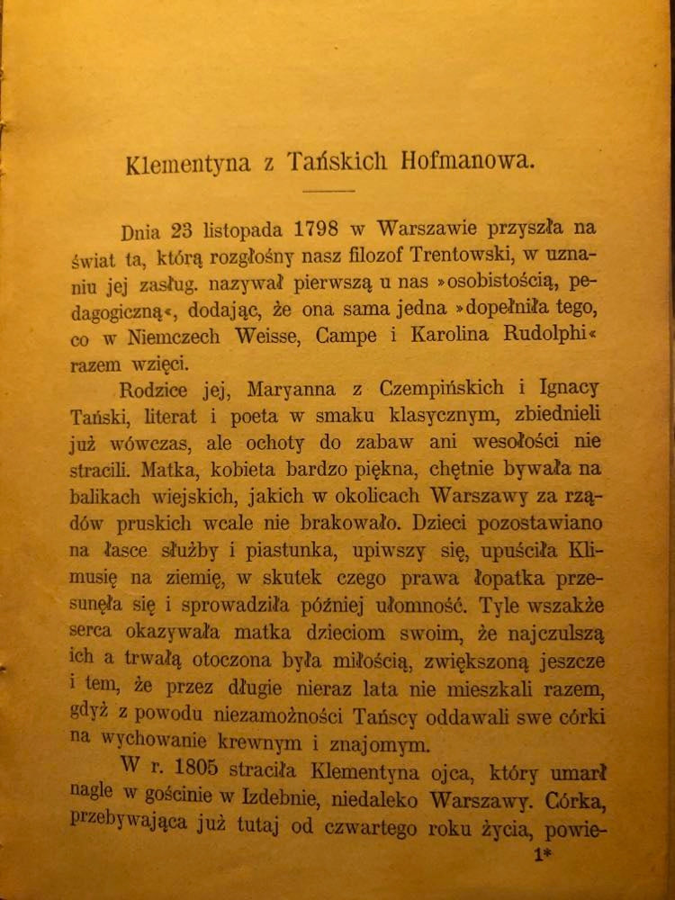 Dzieła Hofmanowej Tom I Listy E. Rzeczyckiej. Dziennik F. Krasińskiej 1898