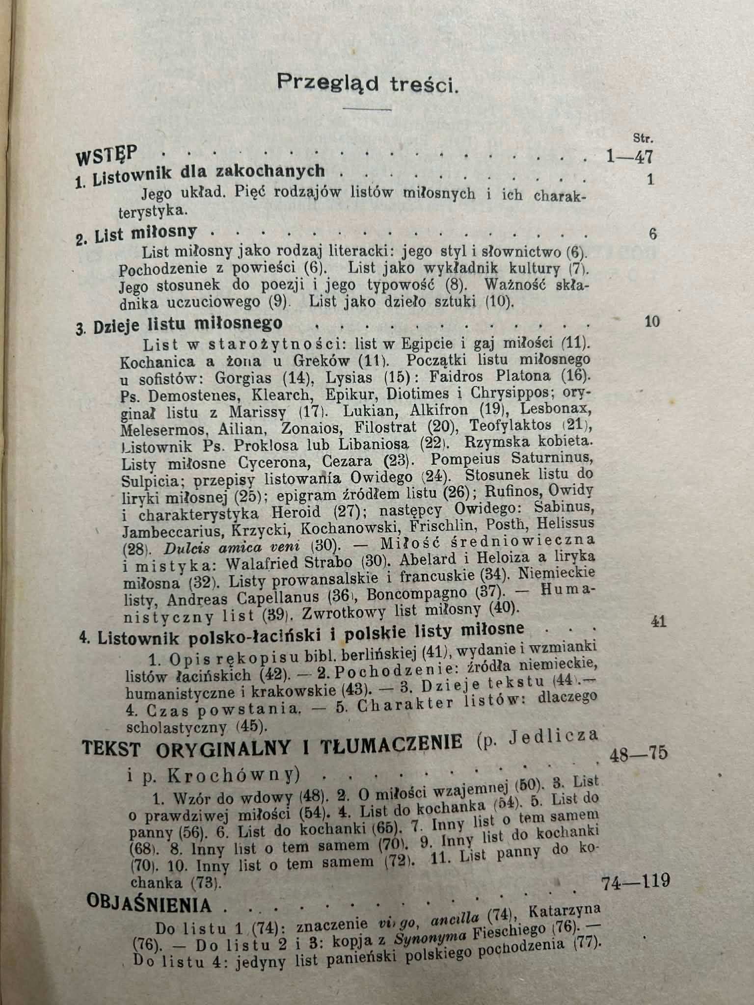 Polskie listy miłosne dawnych czasów - Ryszard Ganszyniec [1925 r.]