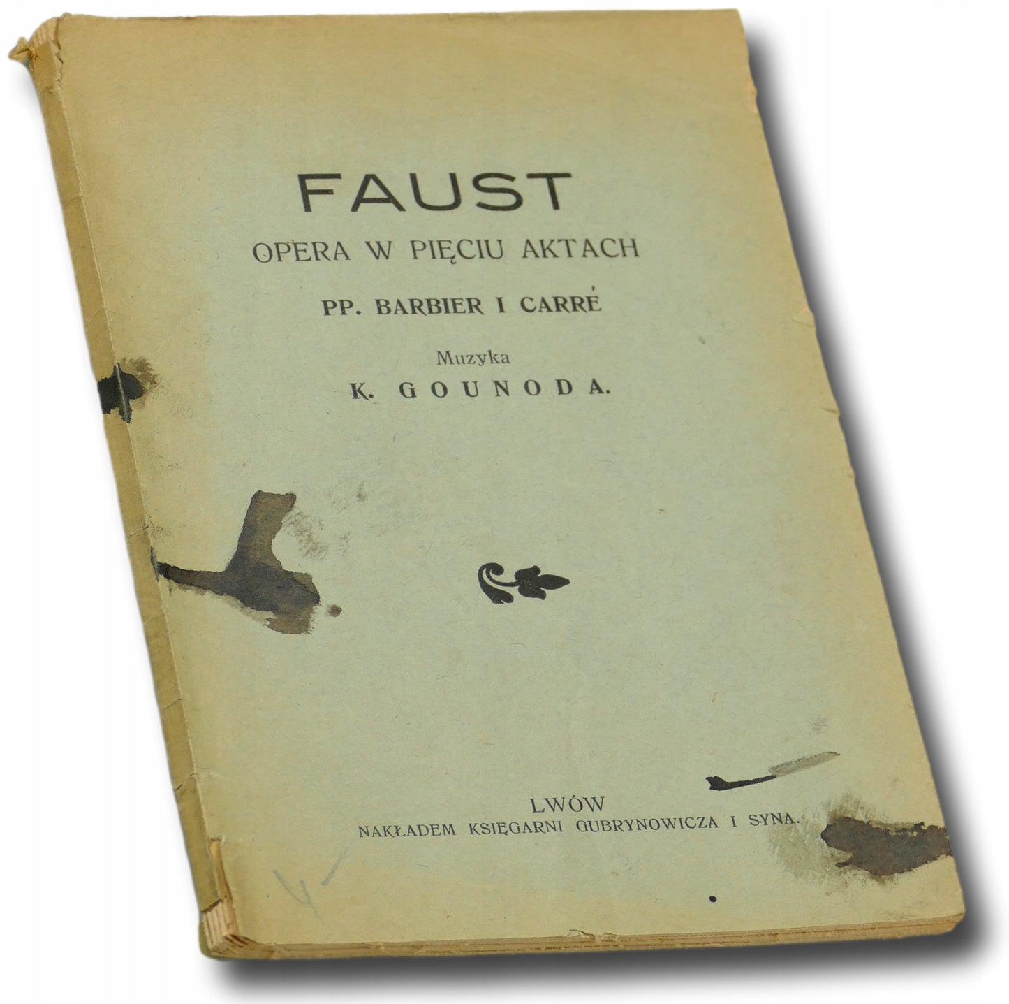 Faust Opera w pięciu aktach PP. Marmurowe i Carre [1934 r.]