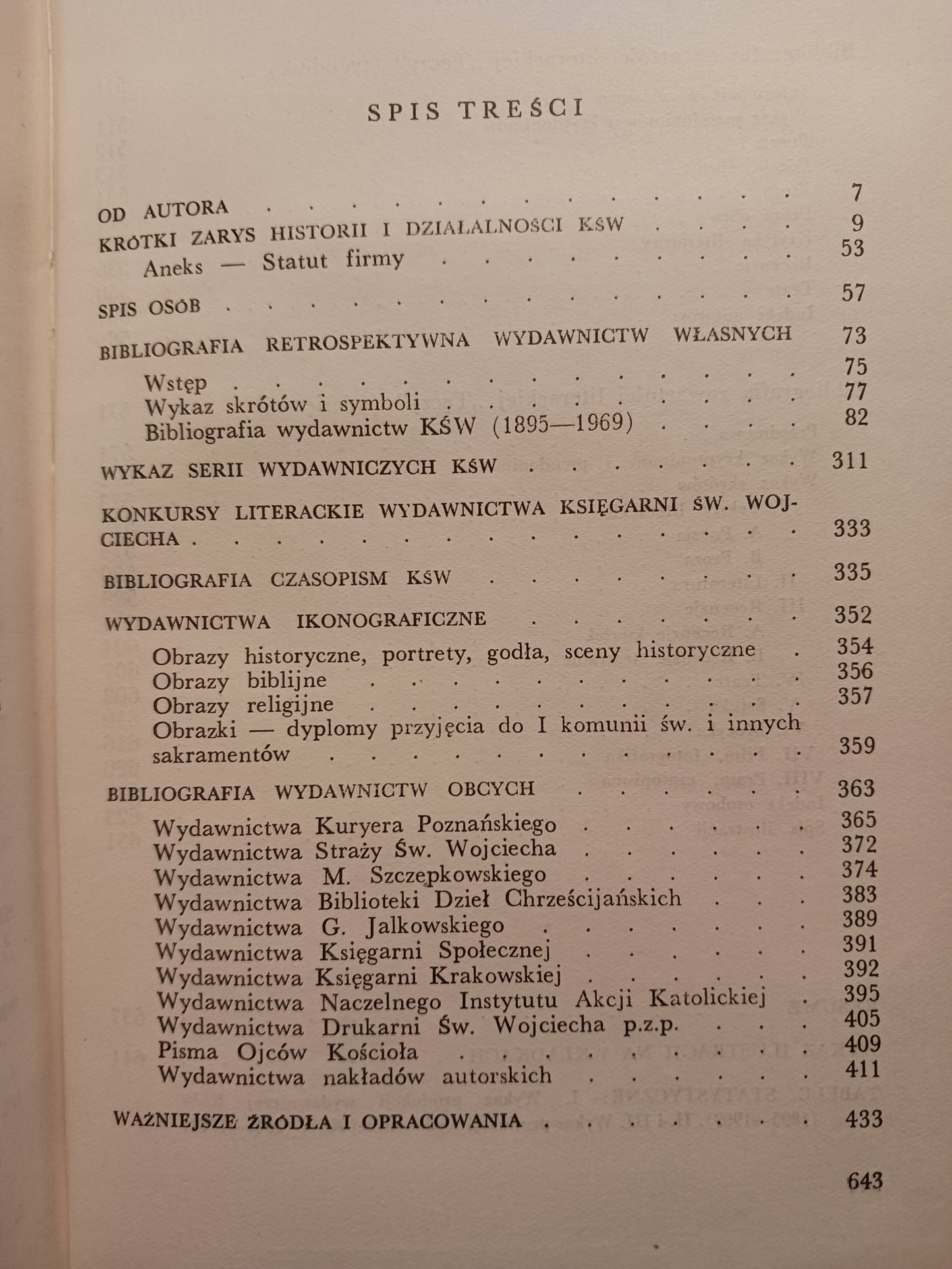 Bibliografia wydawnictw księgarni św. Wojciecha opr. Bolesław Żynda
