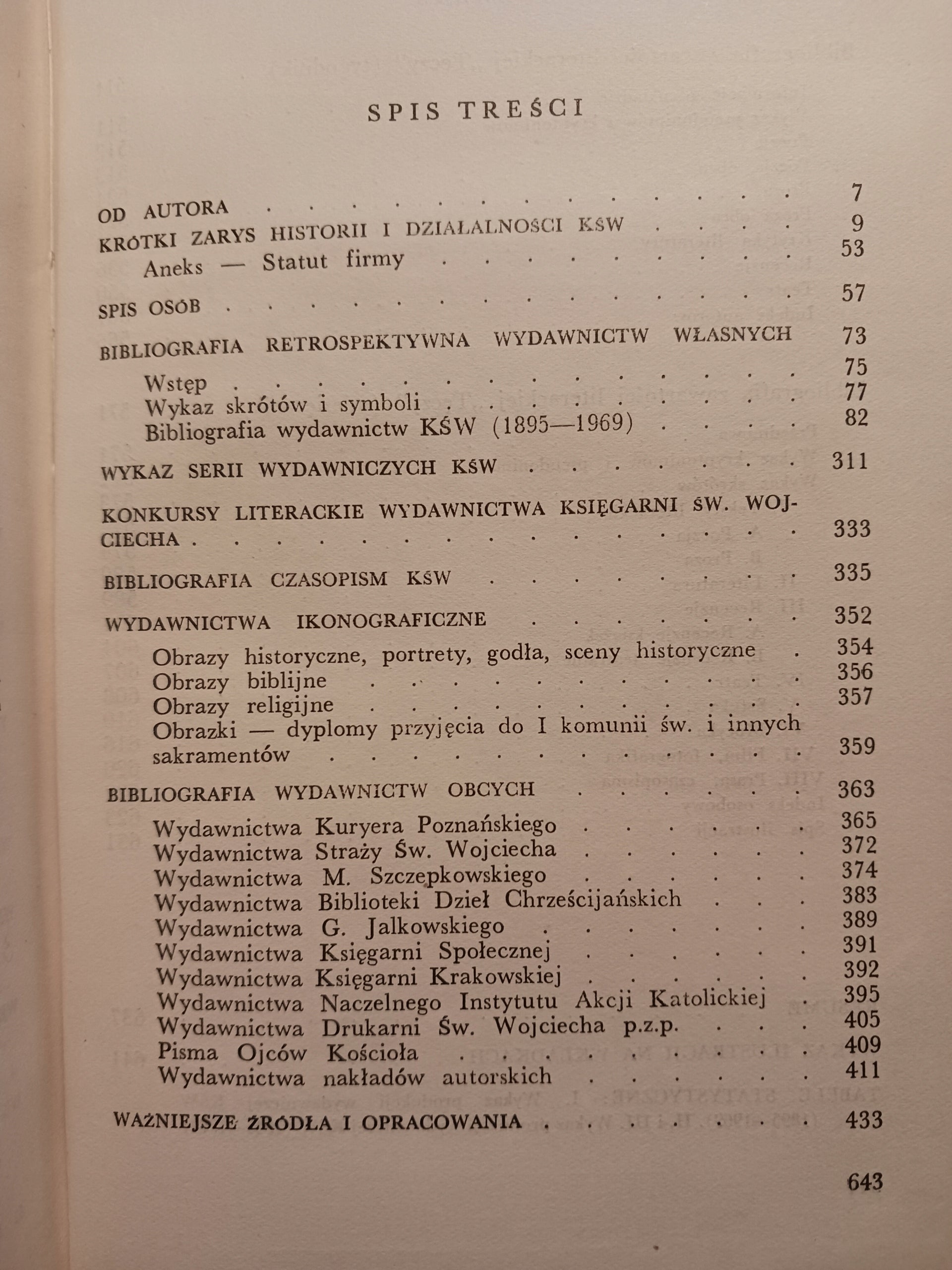 Bibliografia wydawnictw księgarni św. Wojciecha opr. Bolesław Żynda