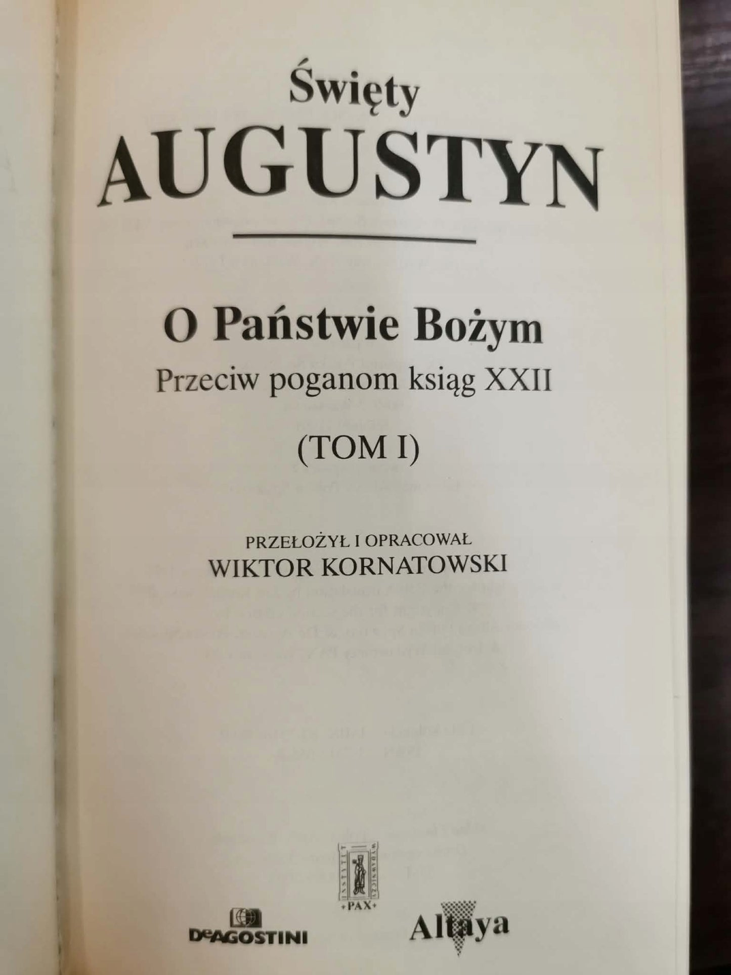 O Państwie Bożym t. I-II, św. Augustyn