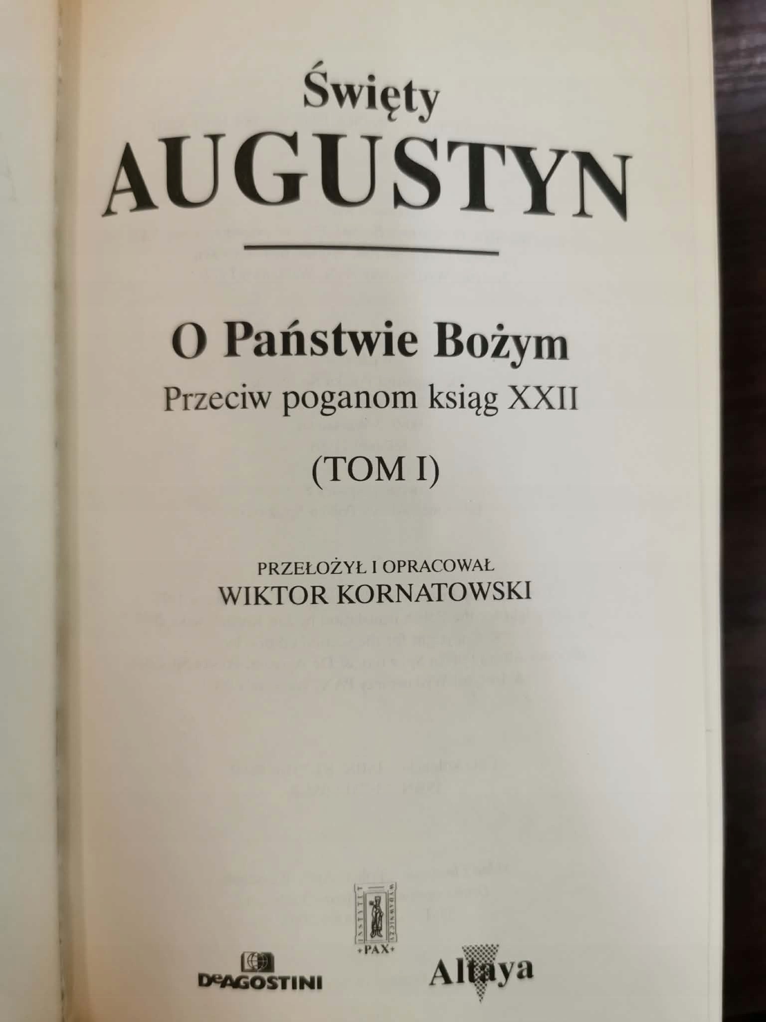 O Państwie Bożym t. I-II, św. Augustyn