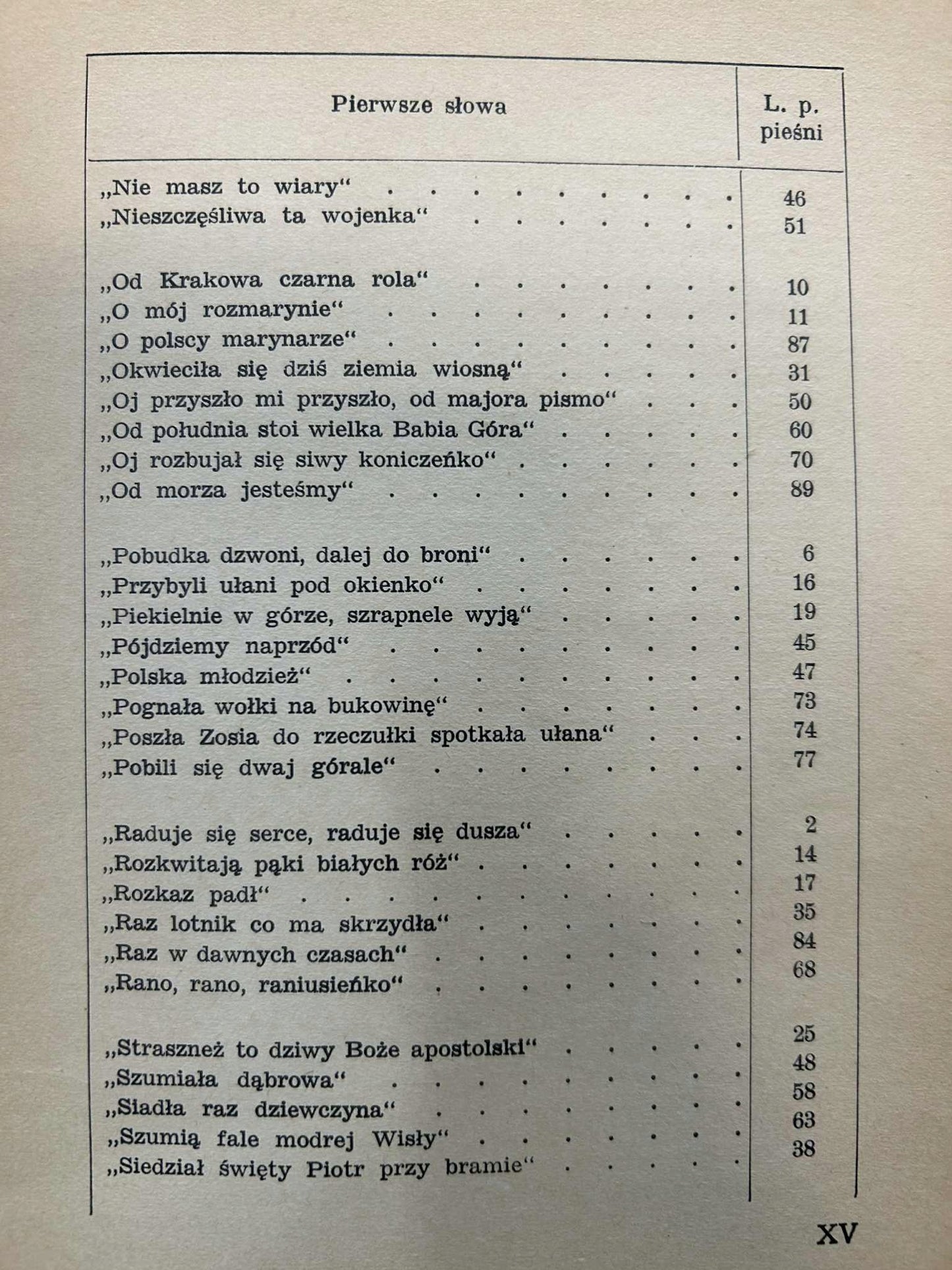 Wojenna pieśń polska Tom III - zebrał i opr. Zygmunt Andrzejowski [1939 r.]