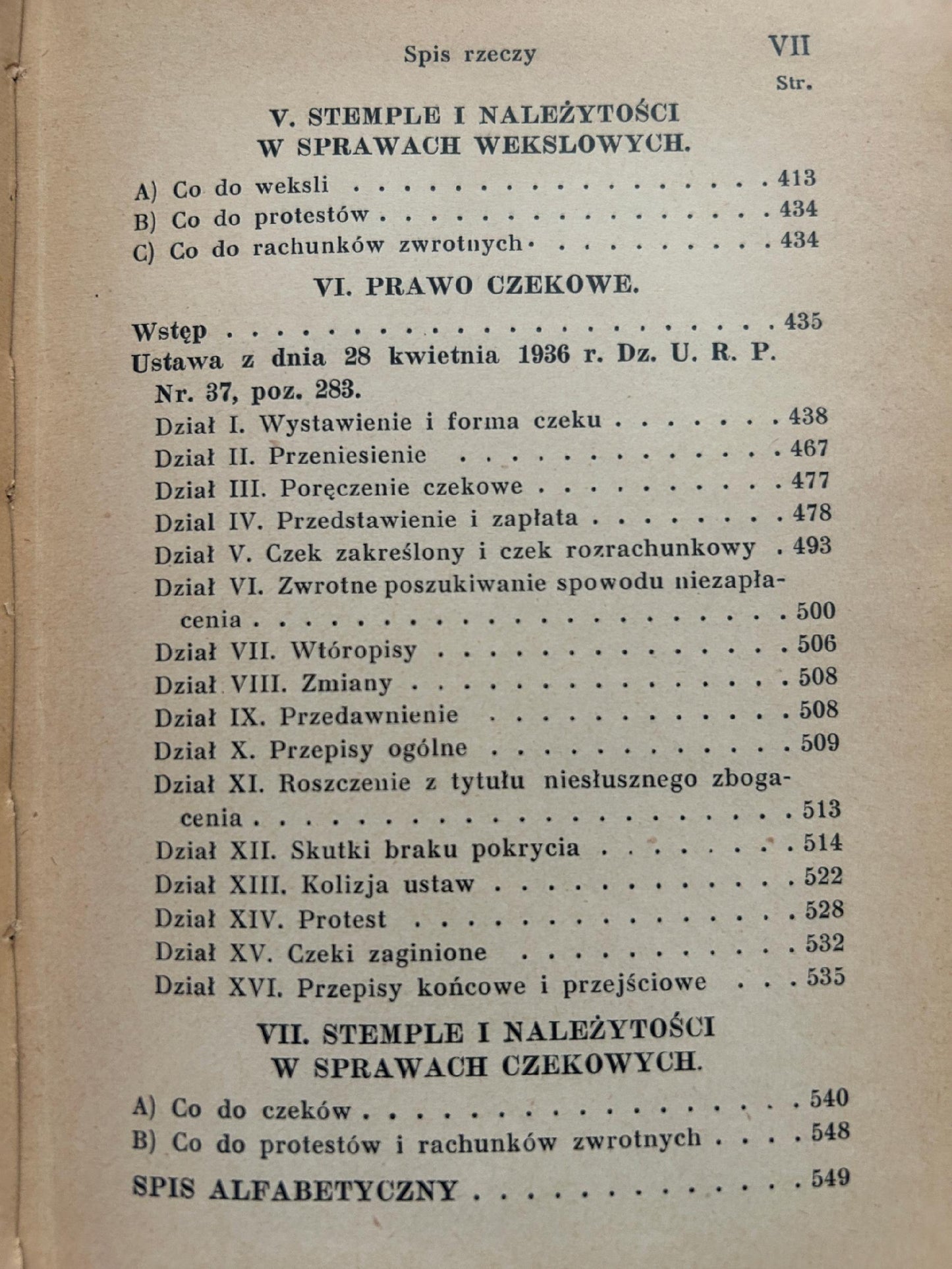 Prawo wekslowe i czekowe z 28 kwietnia 1936 r. - wydał Stanisław Wróblewski