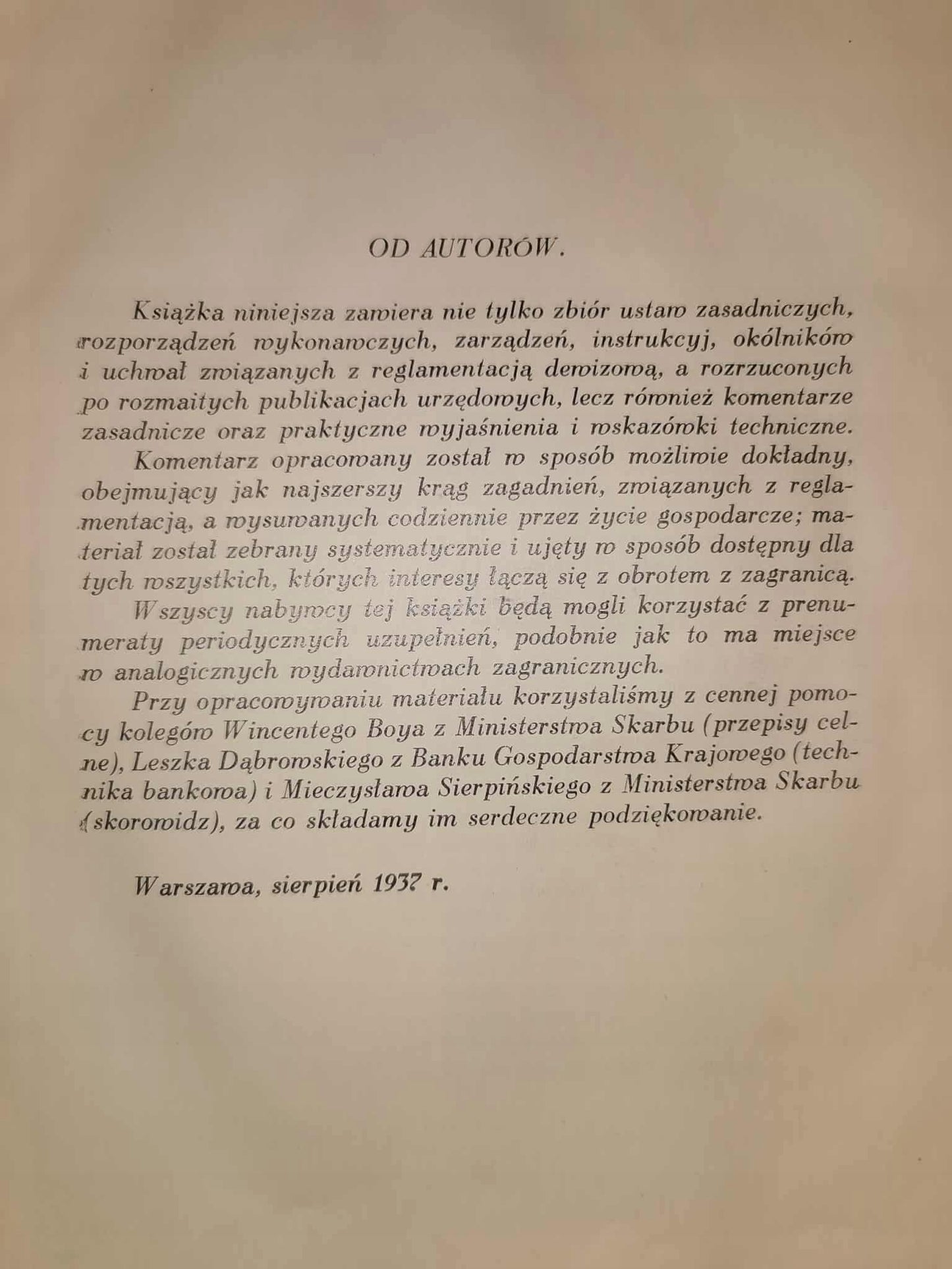 Polskie Ustawodawstwo Dewizowe [1937] [PRAWO PRZEDWOJENNE]